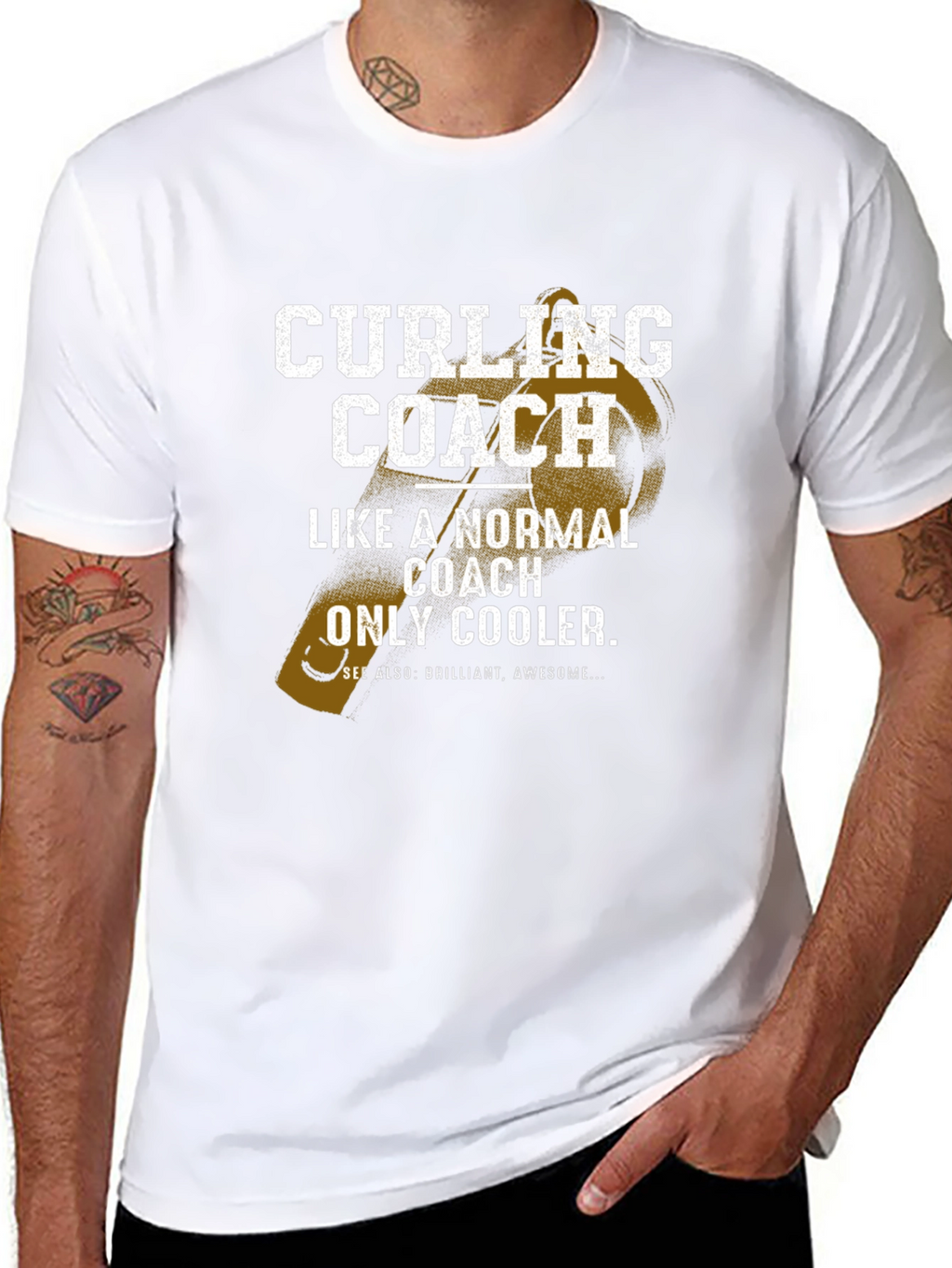 Curling Coach T-Shirt - Normal Coach Only Cooler