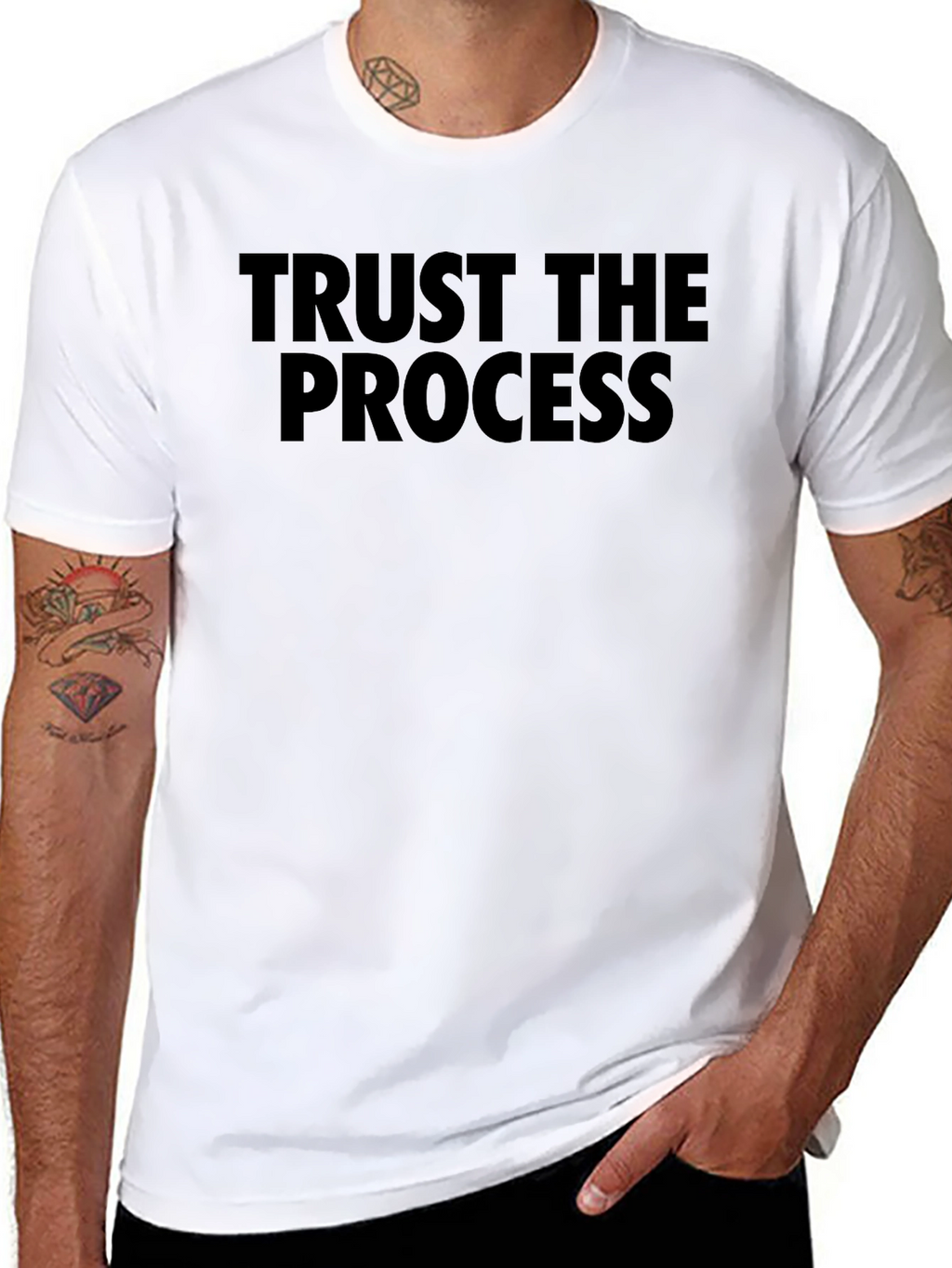Trust The Process Black Graphic Tee