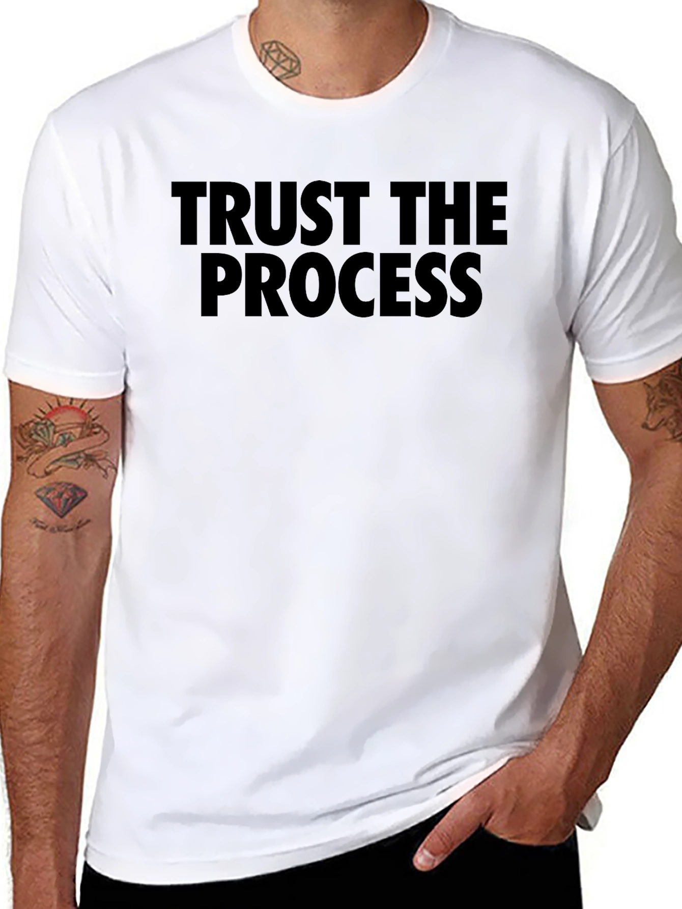 Trust The Process Black Graphic Tee