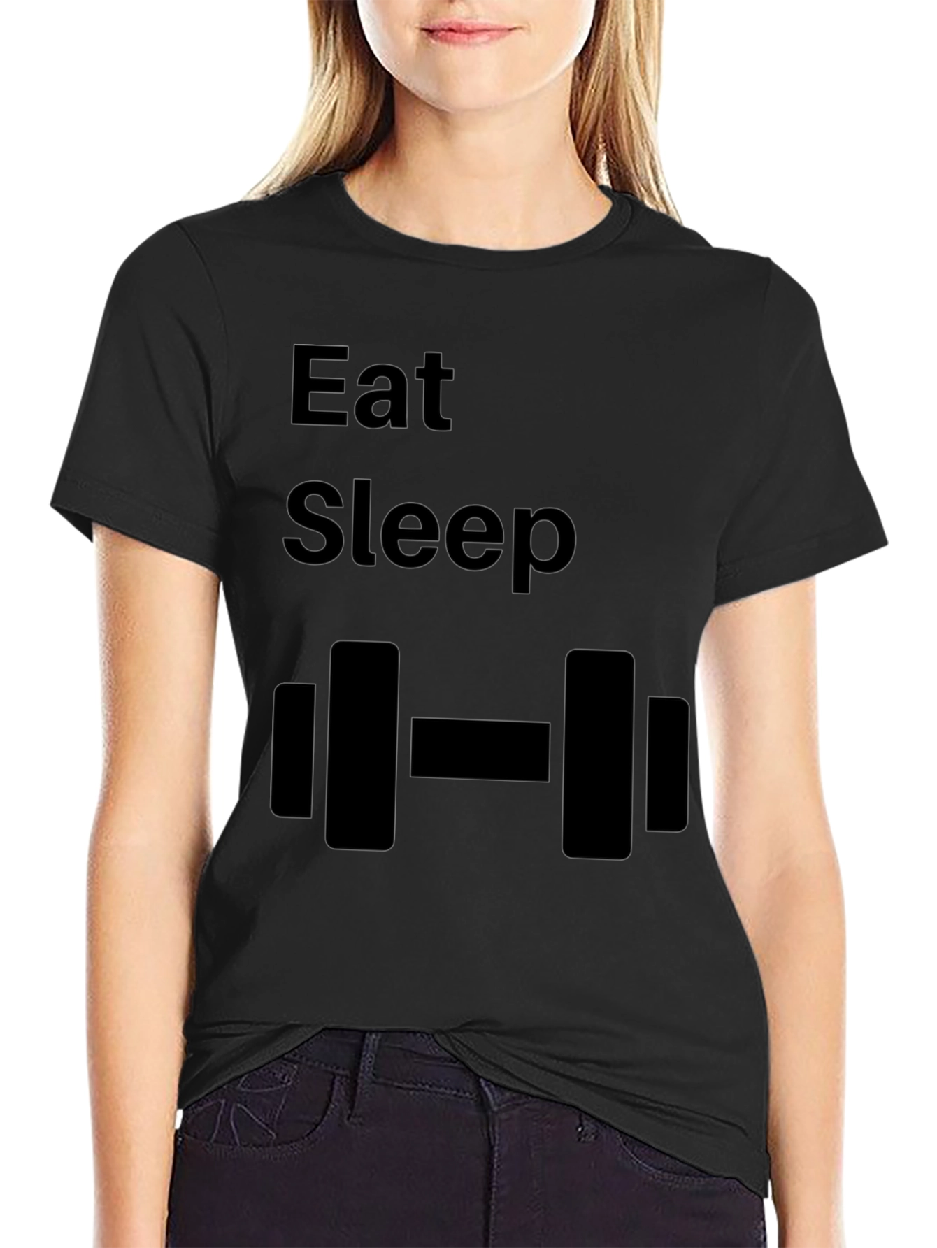 Eat Sleep Lift Black T-Shirt - Gym Workout Tee