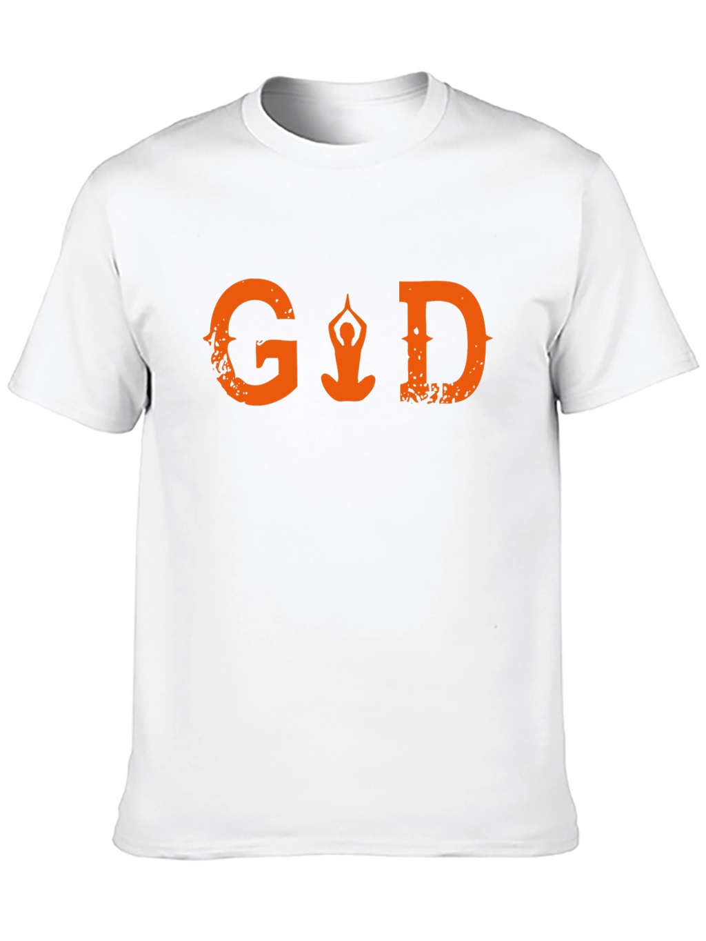Yoga Meditation Graphic Print T-Shirt - Black