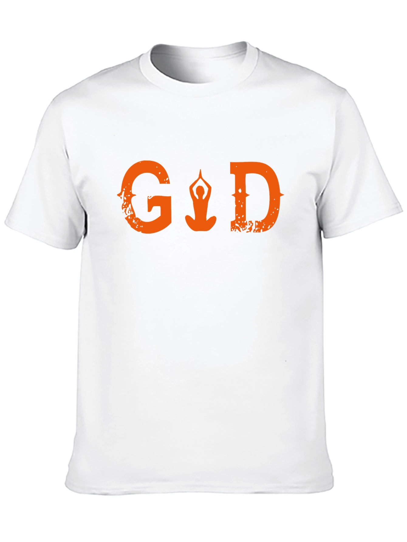 Yoga Meditation Graphic Print T-Shirt - Black