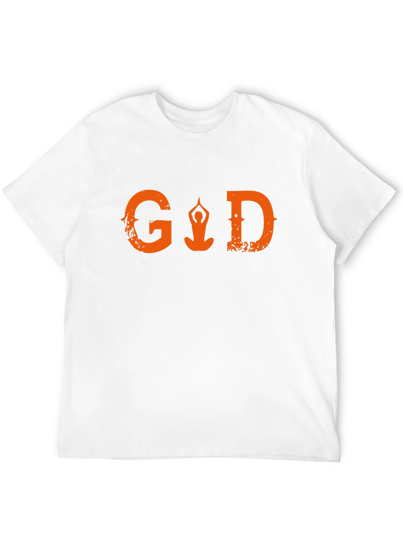 Yoga Meditation Graphic Print T-Shirt - Black