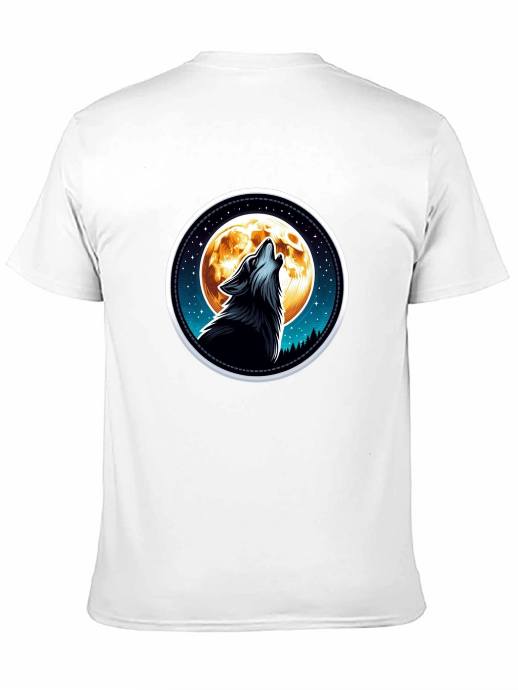 Wolf Moon Graphic T-Shirt - Black Cotton Tee
