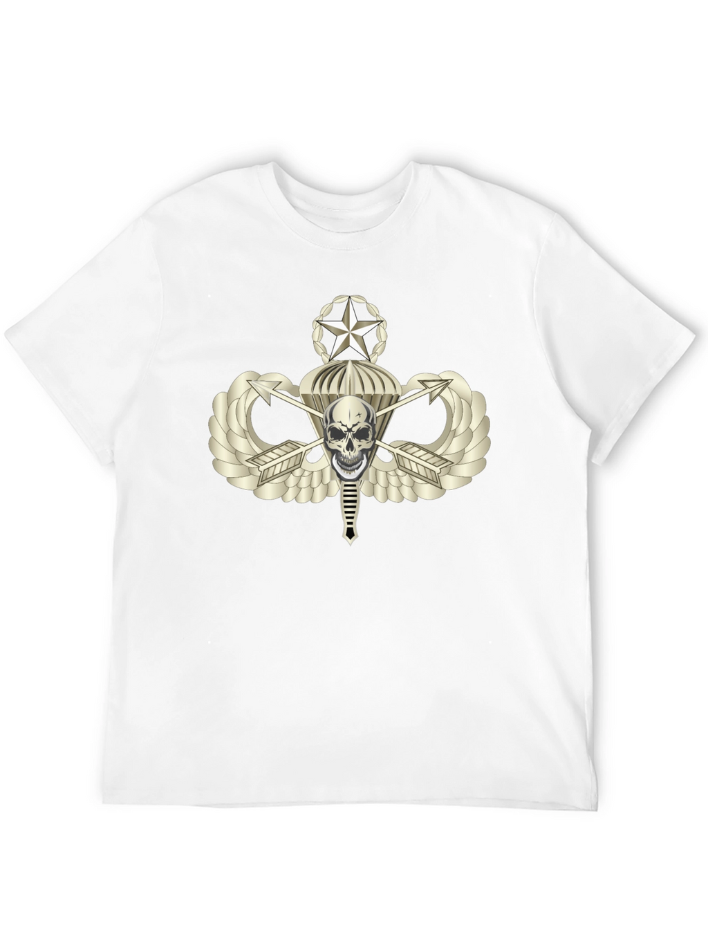 Skull Parachute Airborne Graphic T-Shirt