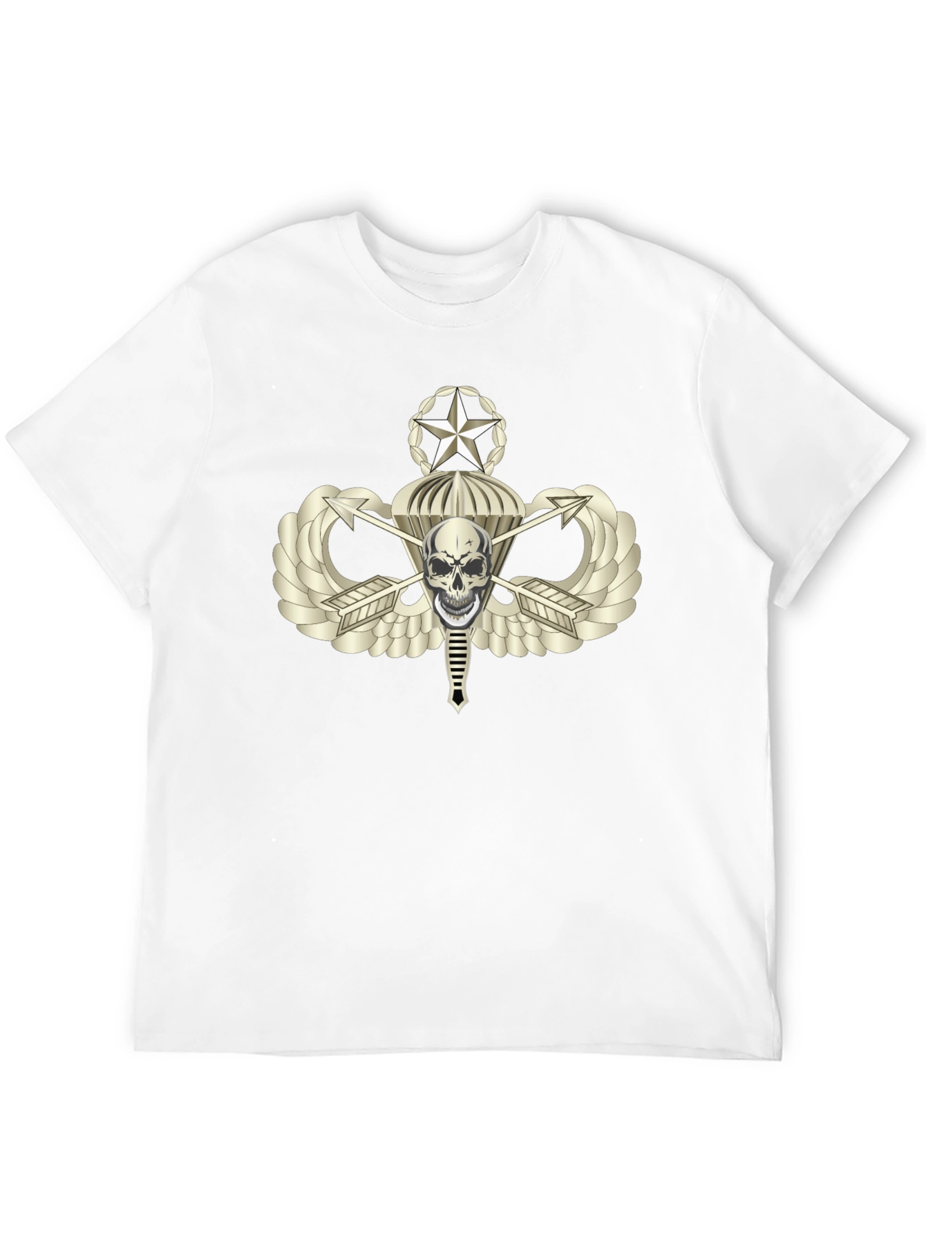 Skull Parachute Airborne Graphic T-Shirt
