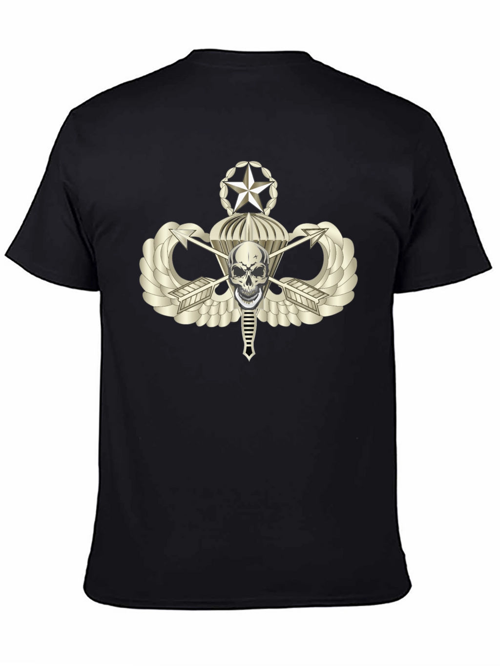Skull Parachute Airborne Graphic T-Shirt