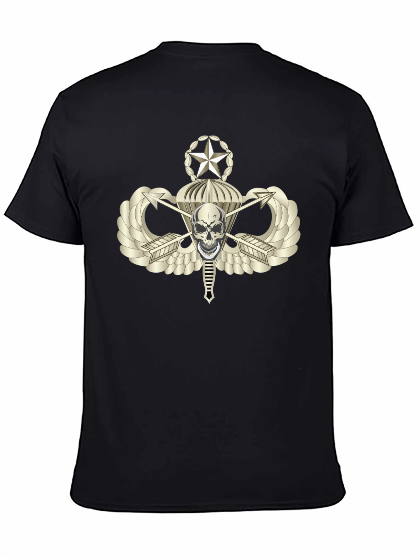 Skull Parachute Airborne Graphic T-Shirt