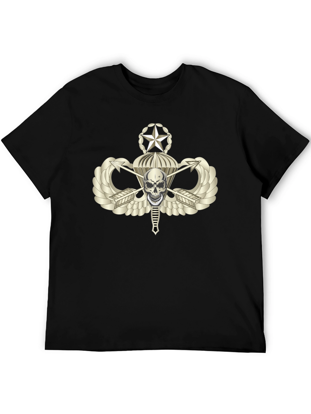 Skull Parachute Airborne Graphic T-Shirt