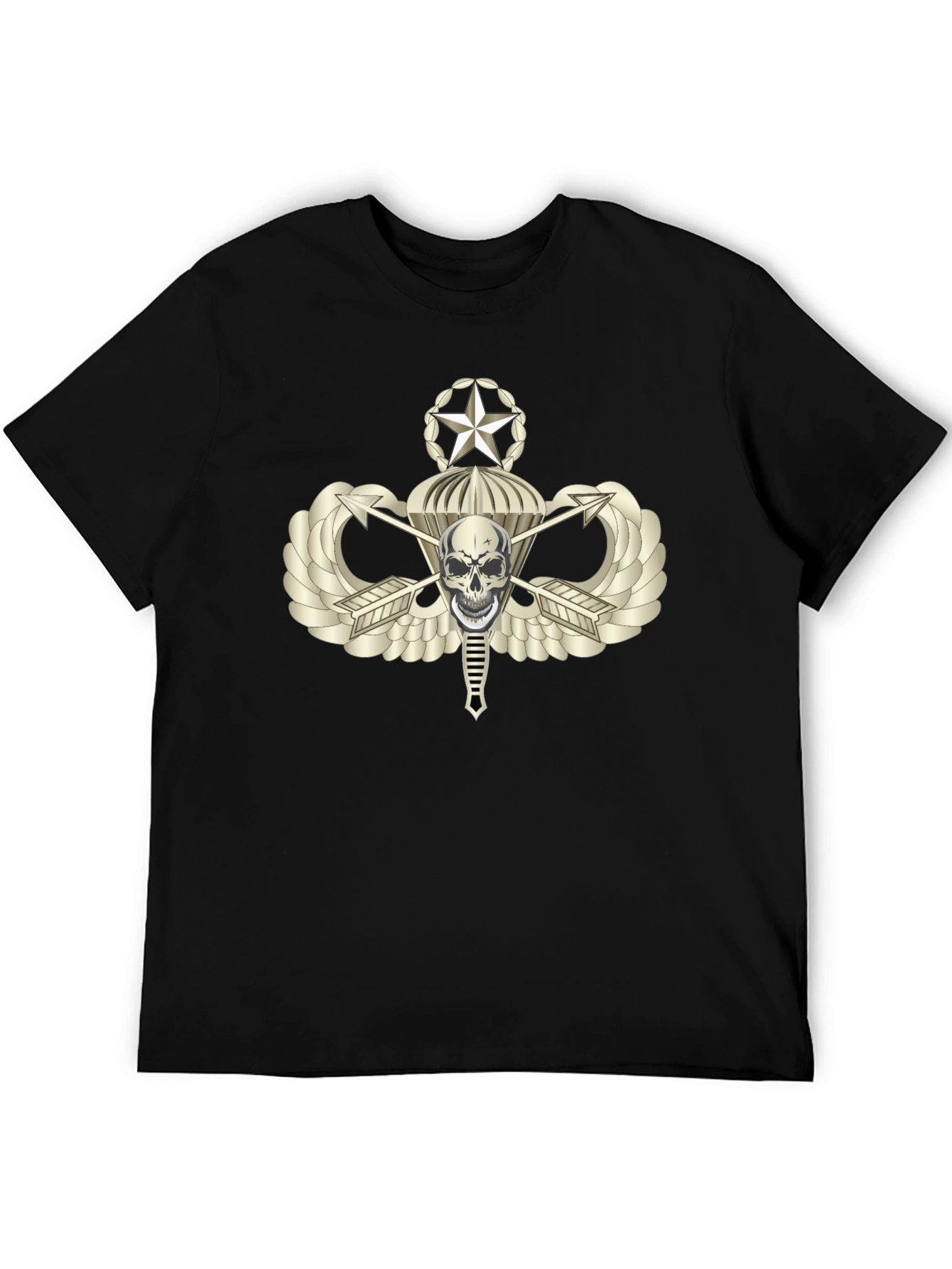 Skull Parachute Airborne Graphic T-Shirt