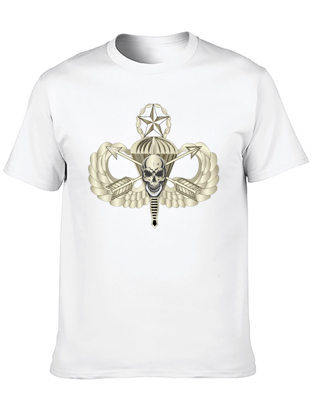 Skull Parachute Airborne Graphic T-Shirt