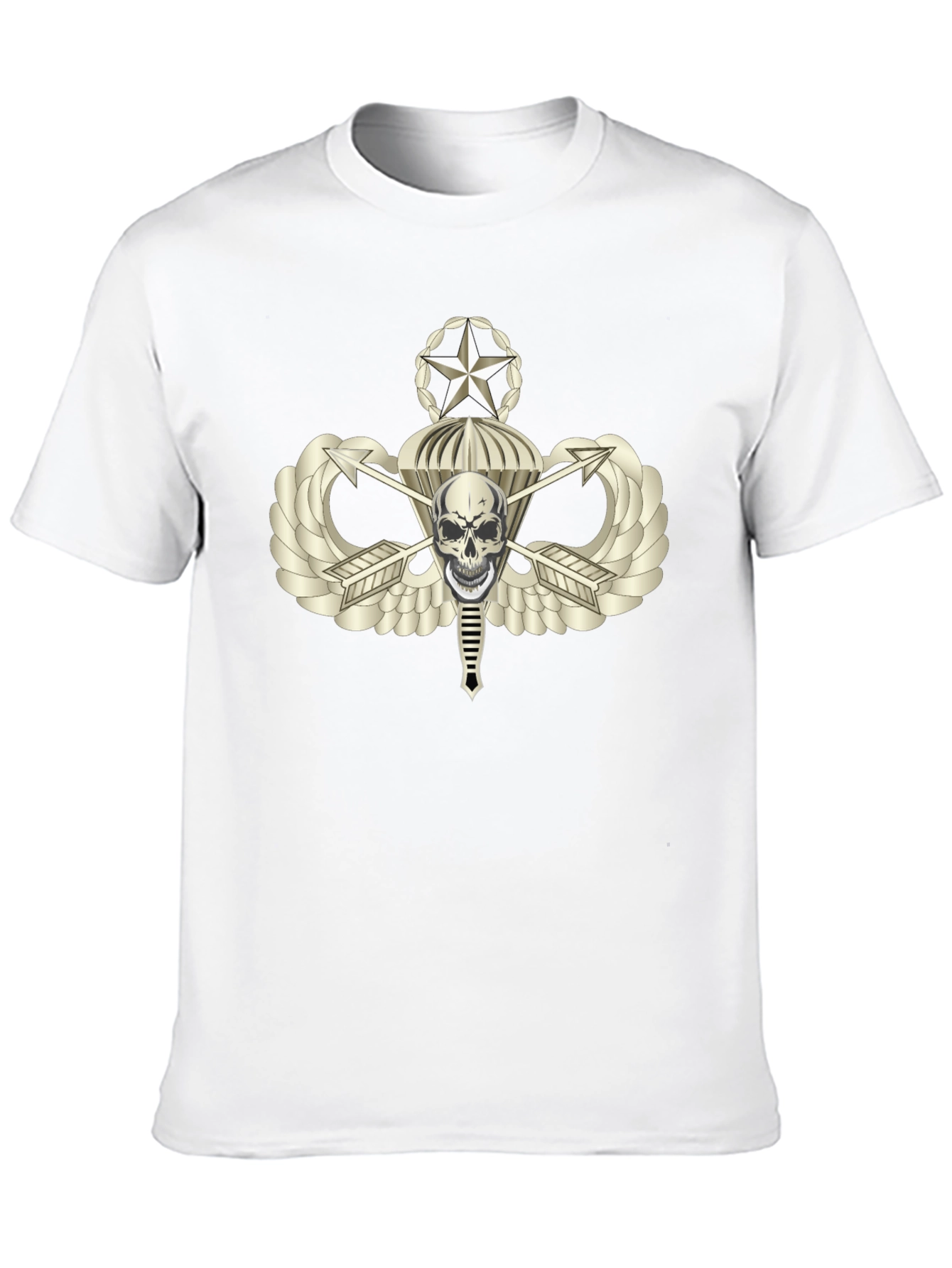 Skull Parachute Airborne Graphic T-Shirt