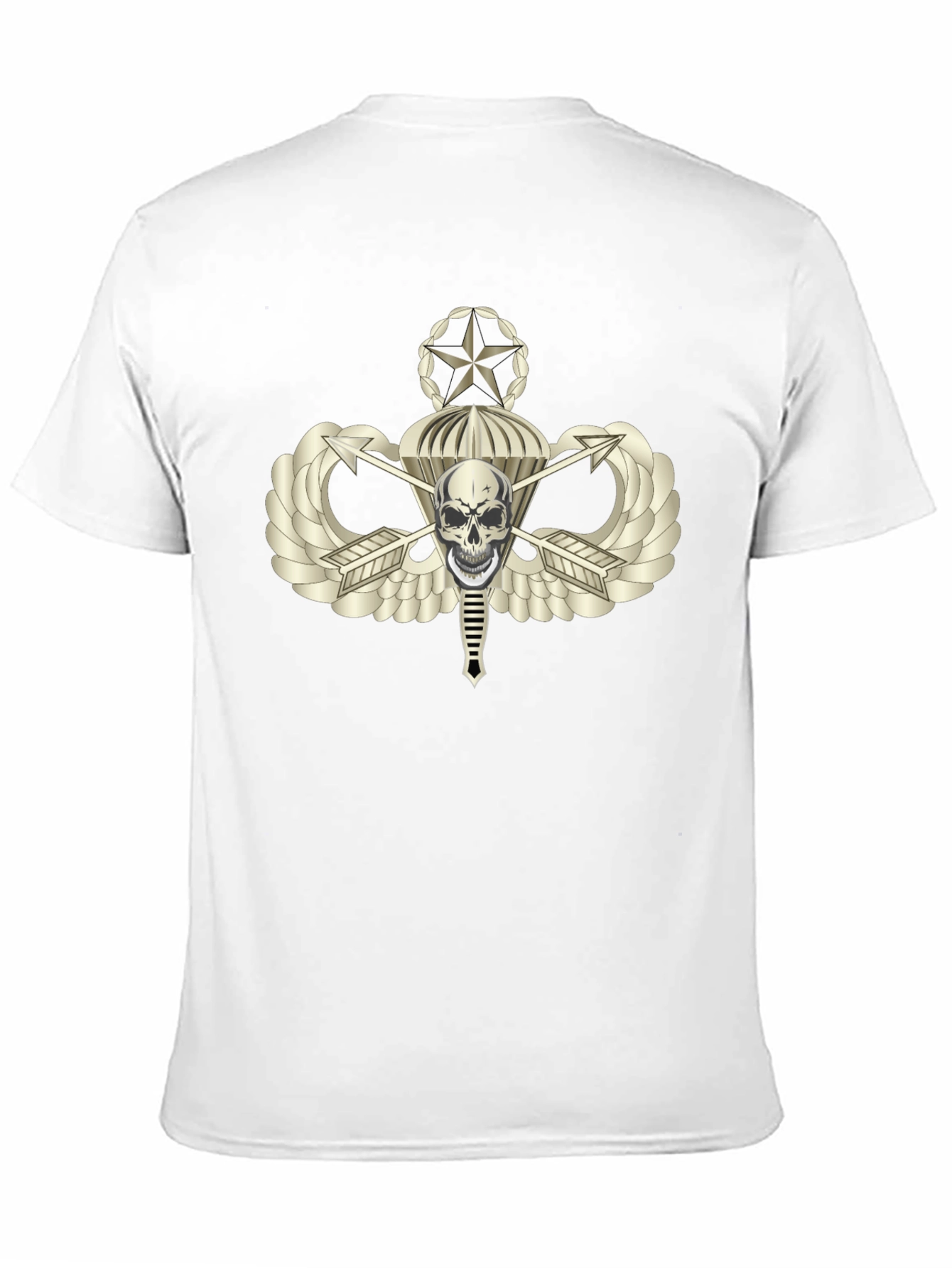 Skull Parachute Airborne Graphic T-Shirt