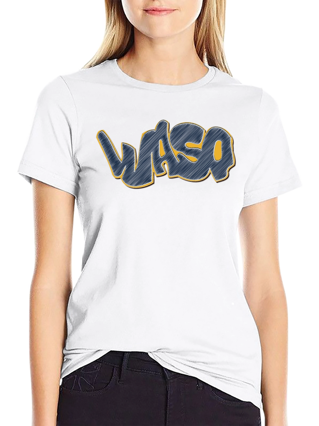 Waso Graphic T-Shirt - Casual Crew Neck Tee