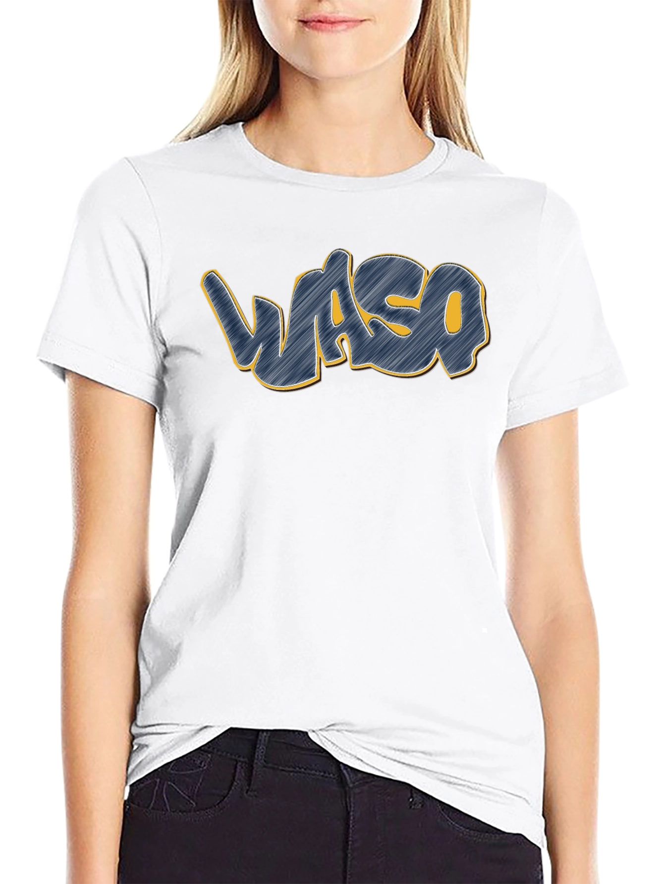 Waso Graphic T-Shirt - Casual Crew Neck Tee