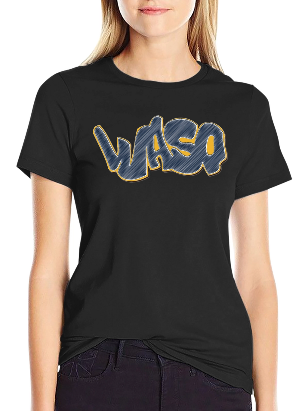 Waso Graphic T-Shirt - Casual Crew Neck Tee