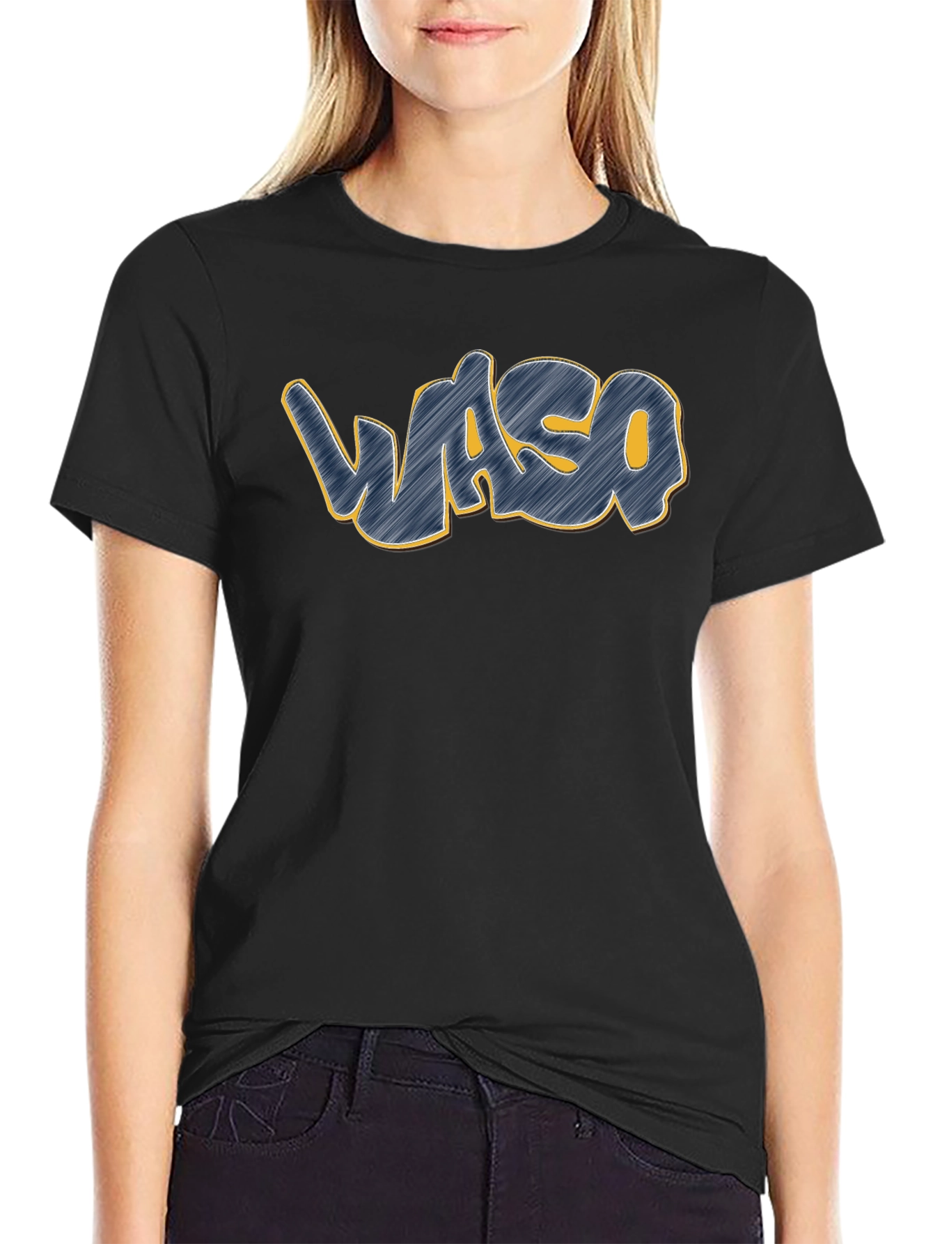 Waso Graphic T-Shirt - Casual Crew Neck Tee
