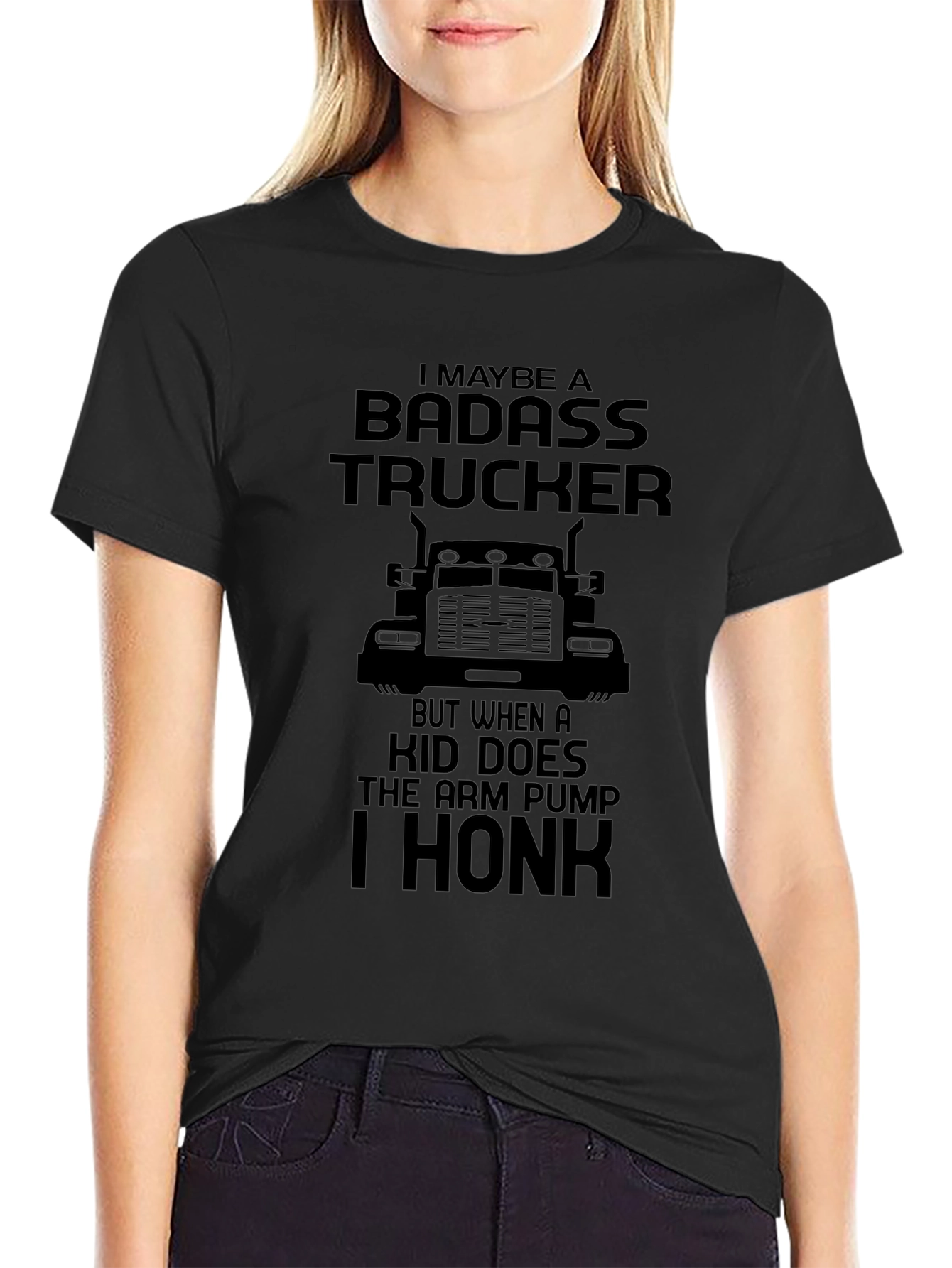 Badass Trucker T-Shirt - Funny Novelty Tee