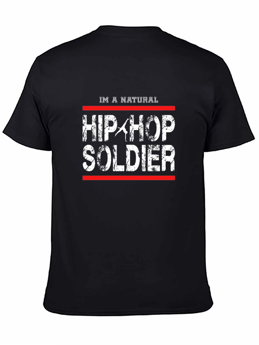 Natural Hip Hop Soldier Black T-Shirt