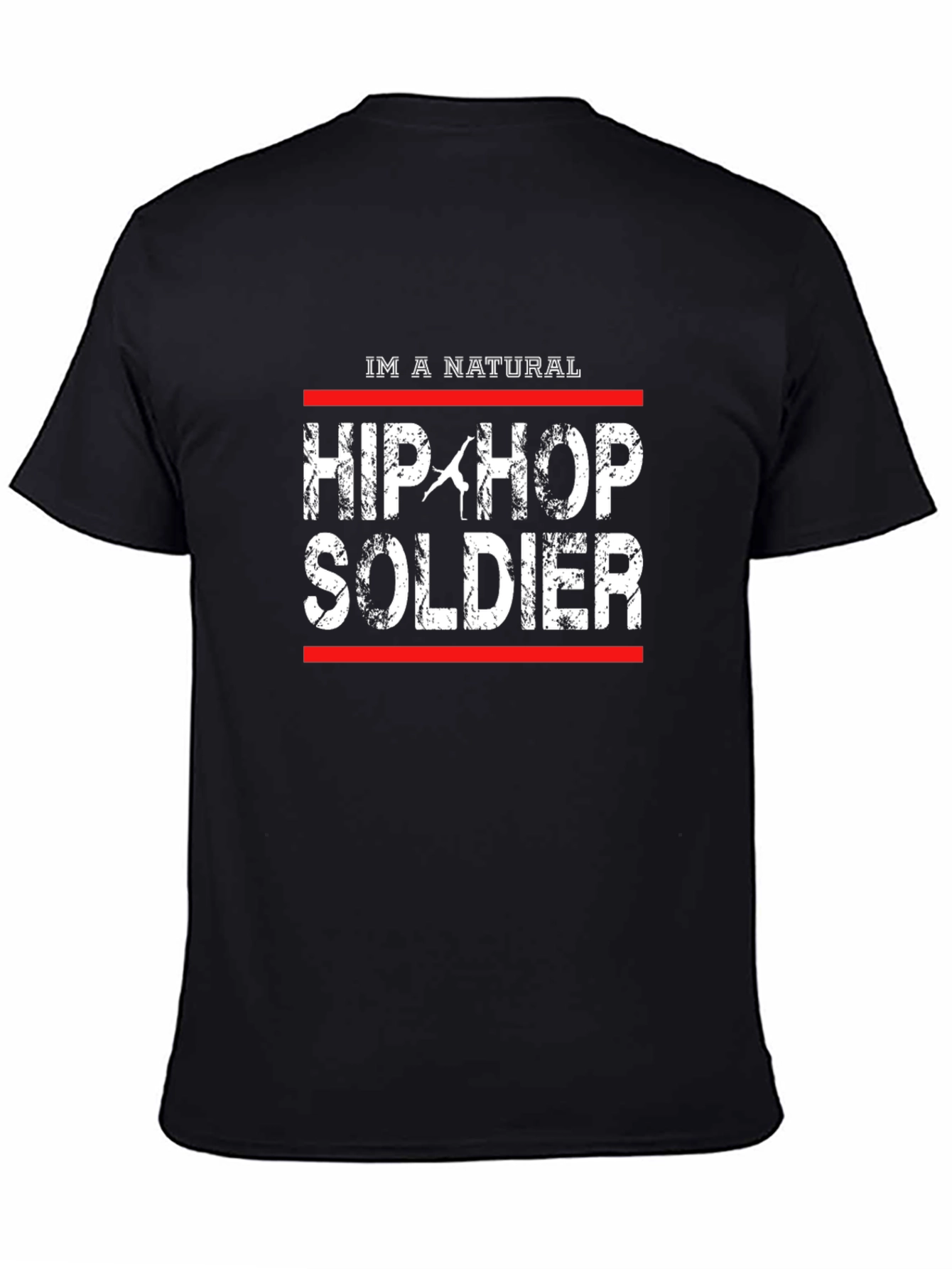 Natural Hip Hop Soldier Black T-Shirt
