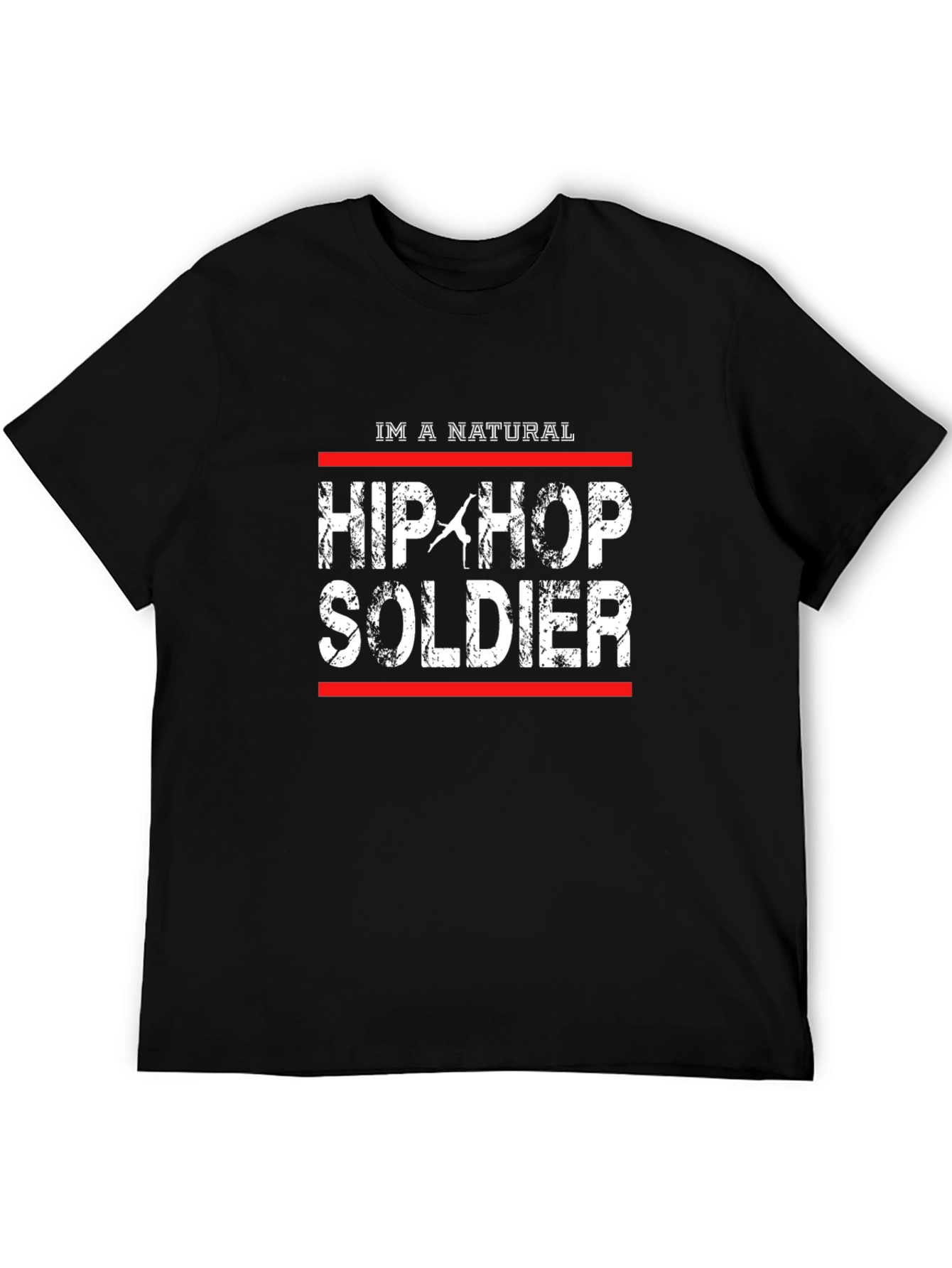 Natural Hip Hop Soldier Black T-Shirt