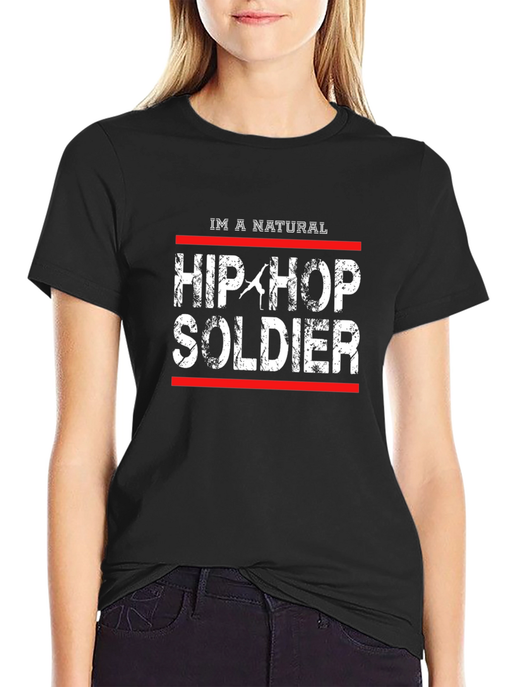 Natural Hip Hop Soldier Black T-Shirt