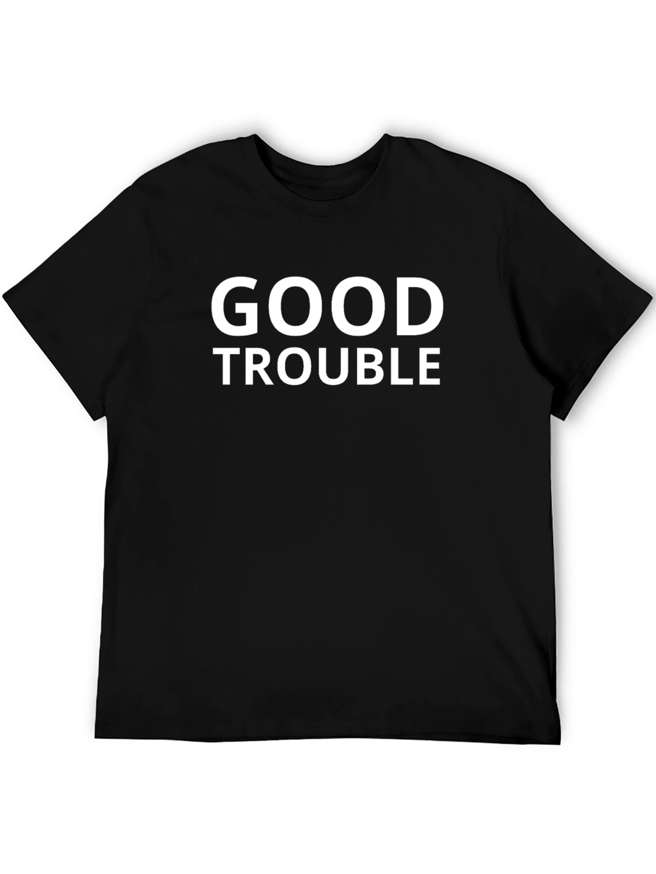 Good Trouble Graphic Tee - Black Cotton Casual Shirt