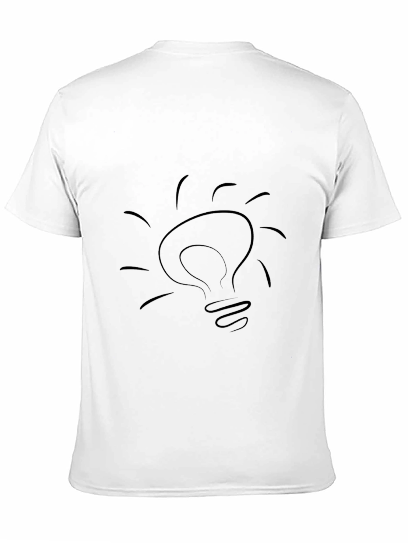 Black T-Shirt with Light Bulb Design