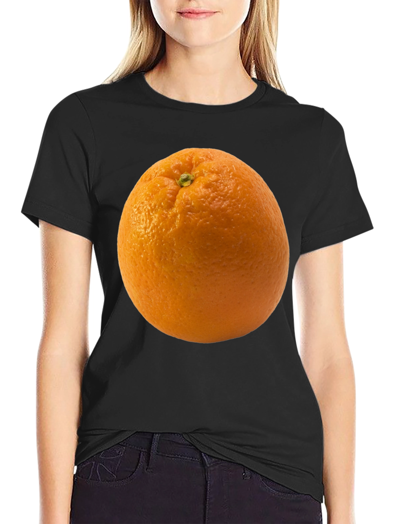 Orange Graphic Tee - Quirky Fruit T-Shirt