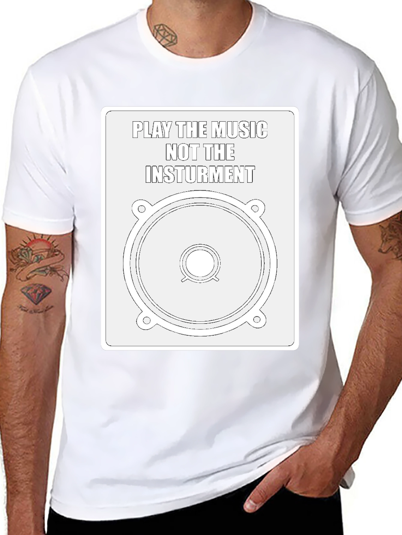 Music Speaker Graphic Tee - Play the Music