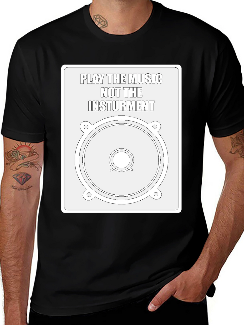 Music Speaker Graphic Tee - Play the Music
