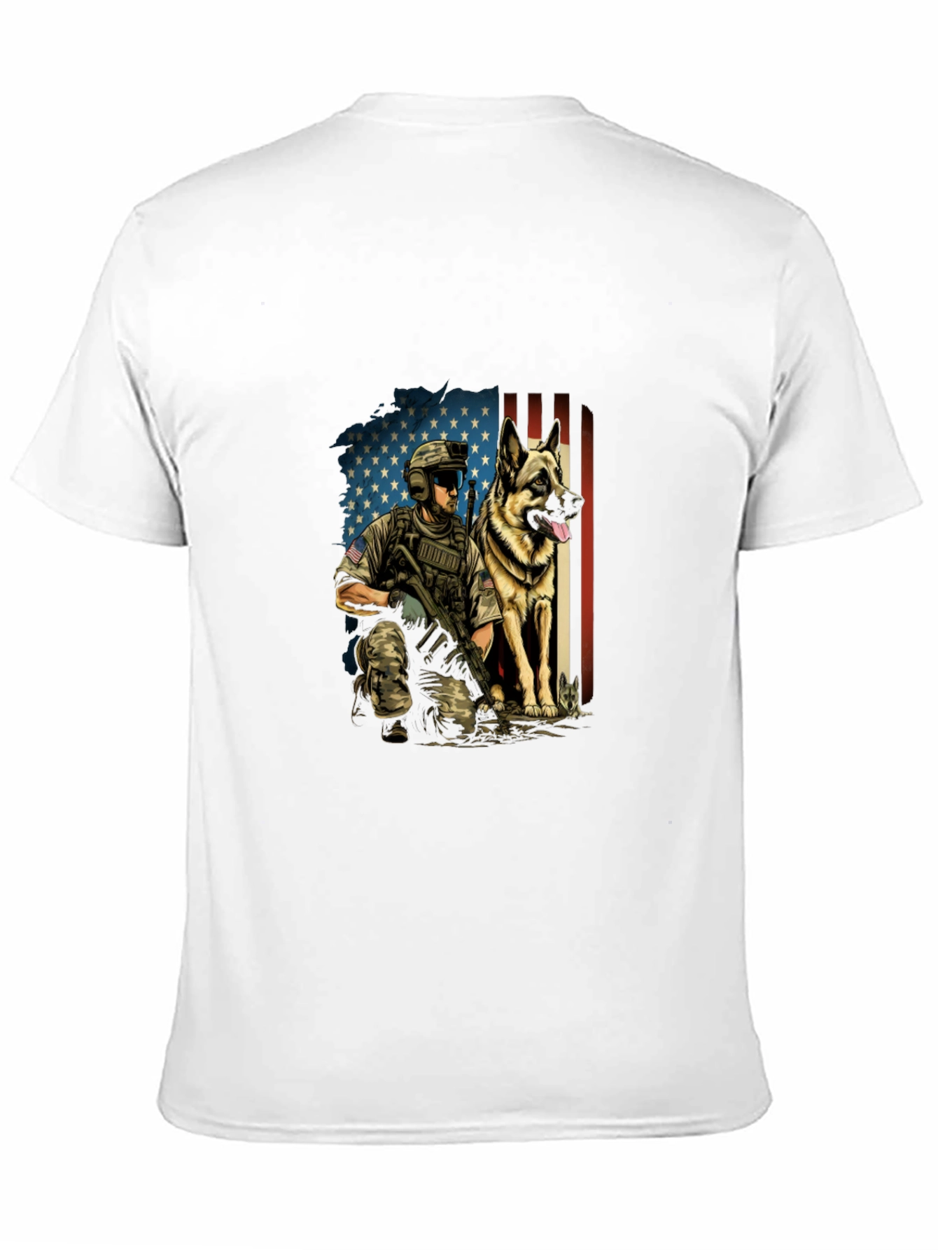 Patriotic Military Dog T-Shirt