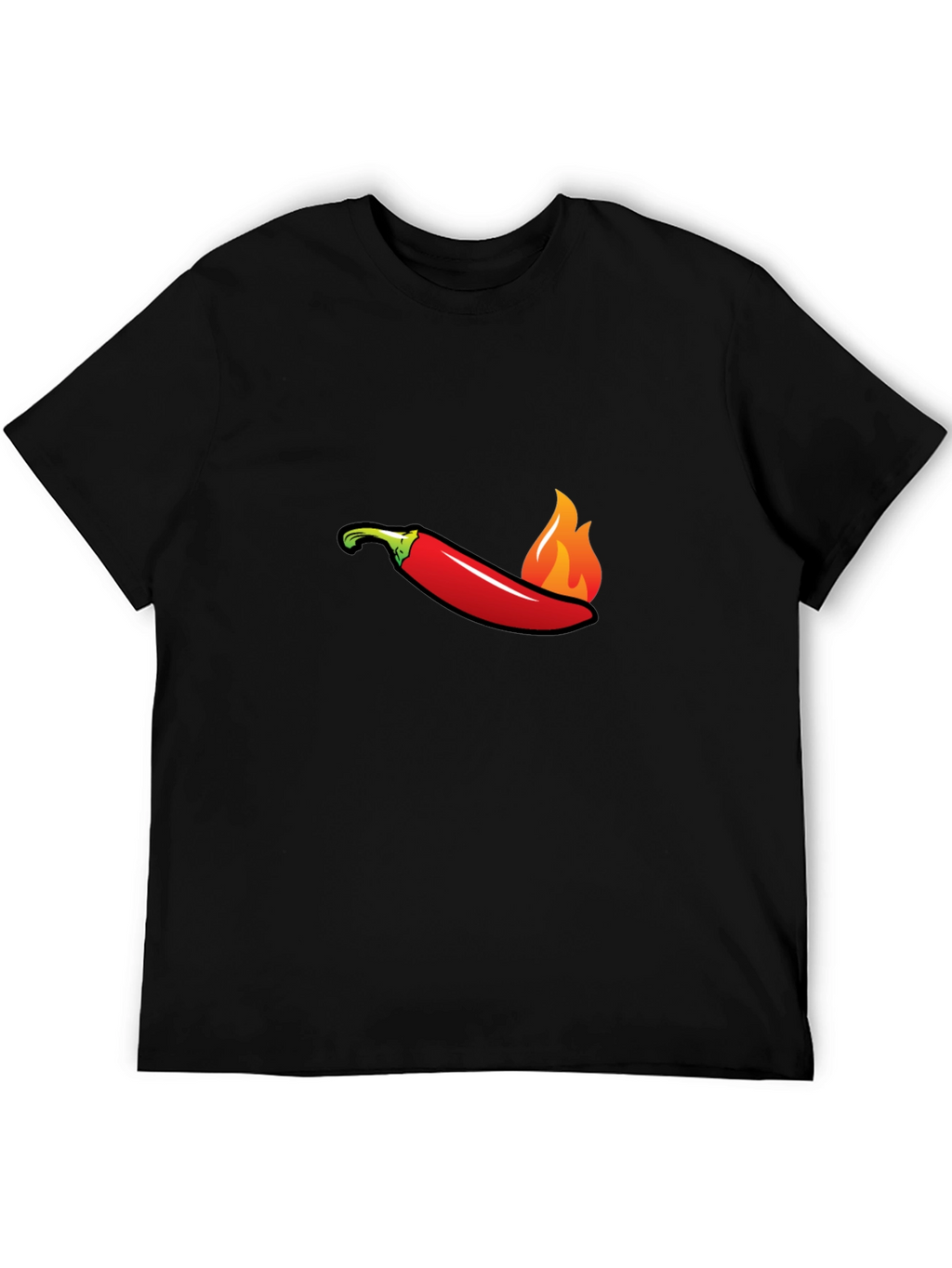 Spicy Pepper Flames Graphic Tee - Hot Style!