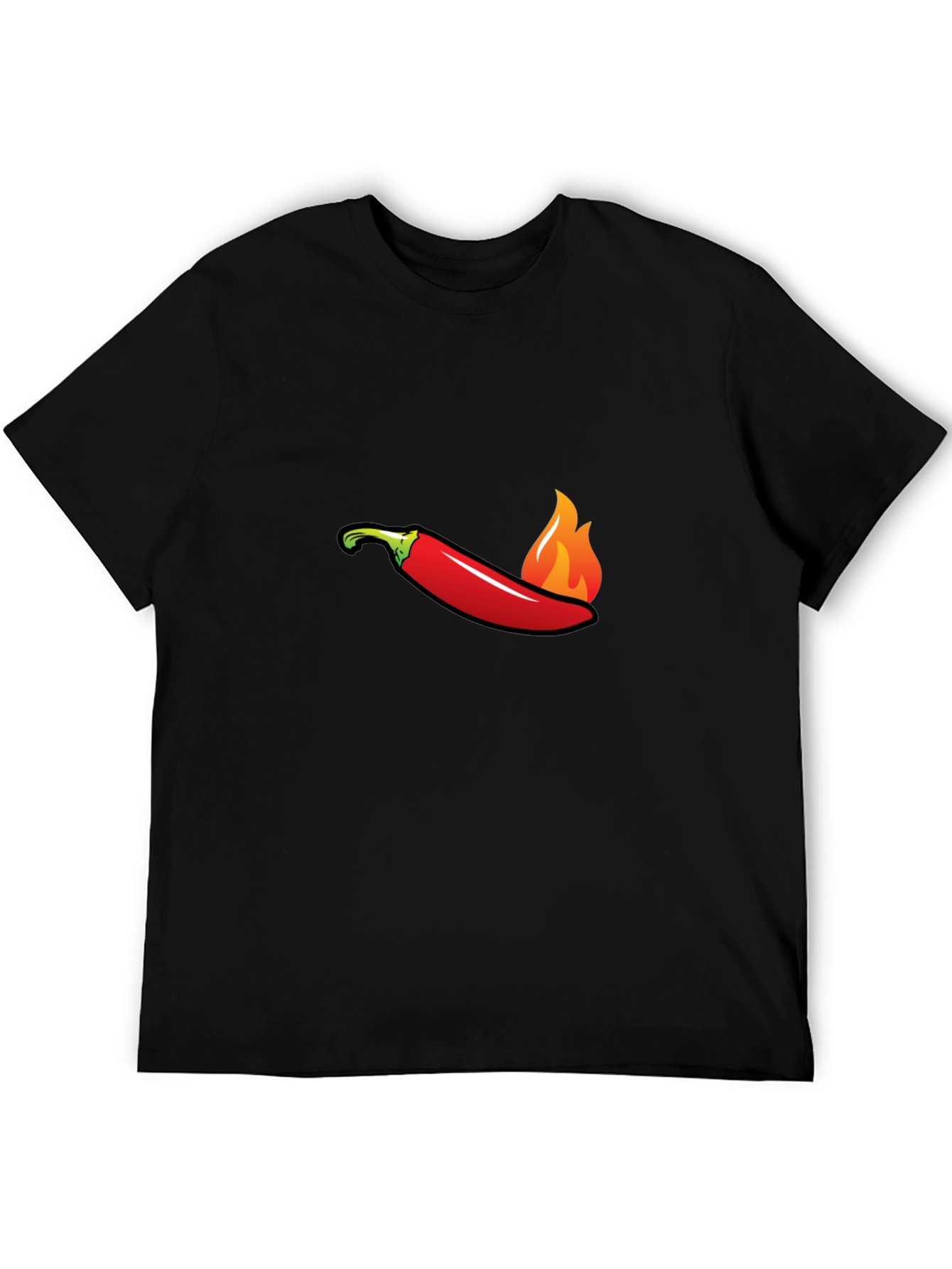 Spicy Pepper Flames Graphic Tee - Hot Style!