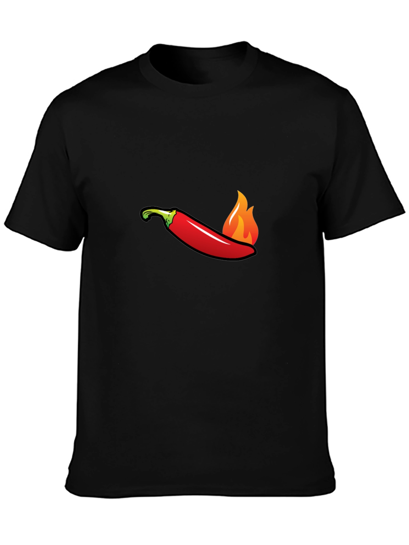 Spicy Pepper Flames Graphic Tee - Hot Style!