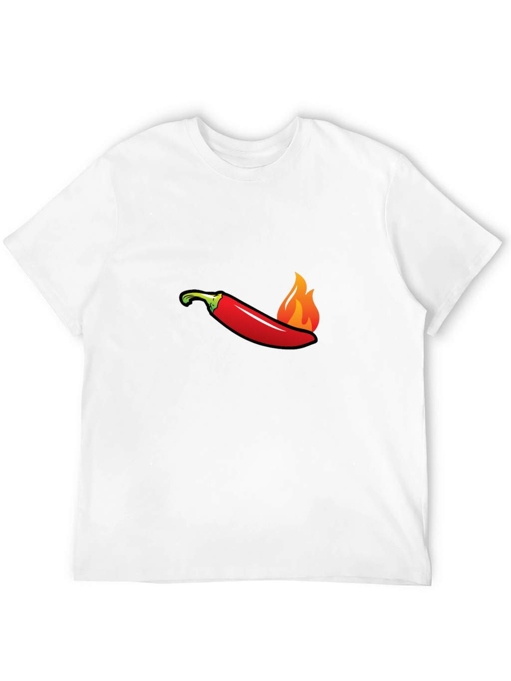 Spicy Pepper Flames Graphic Tee - Hot Style!