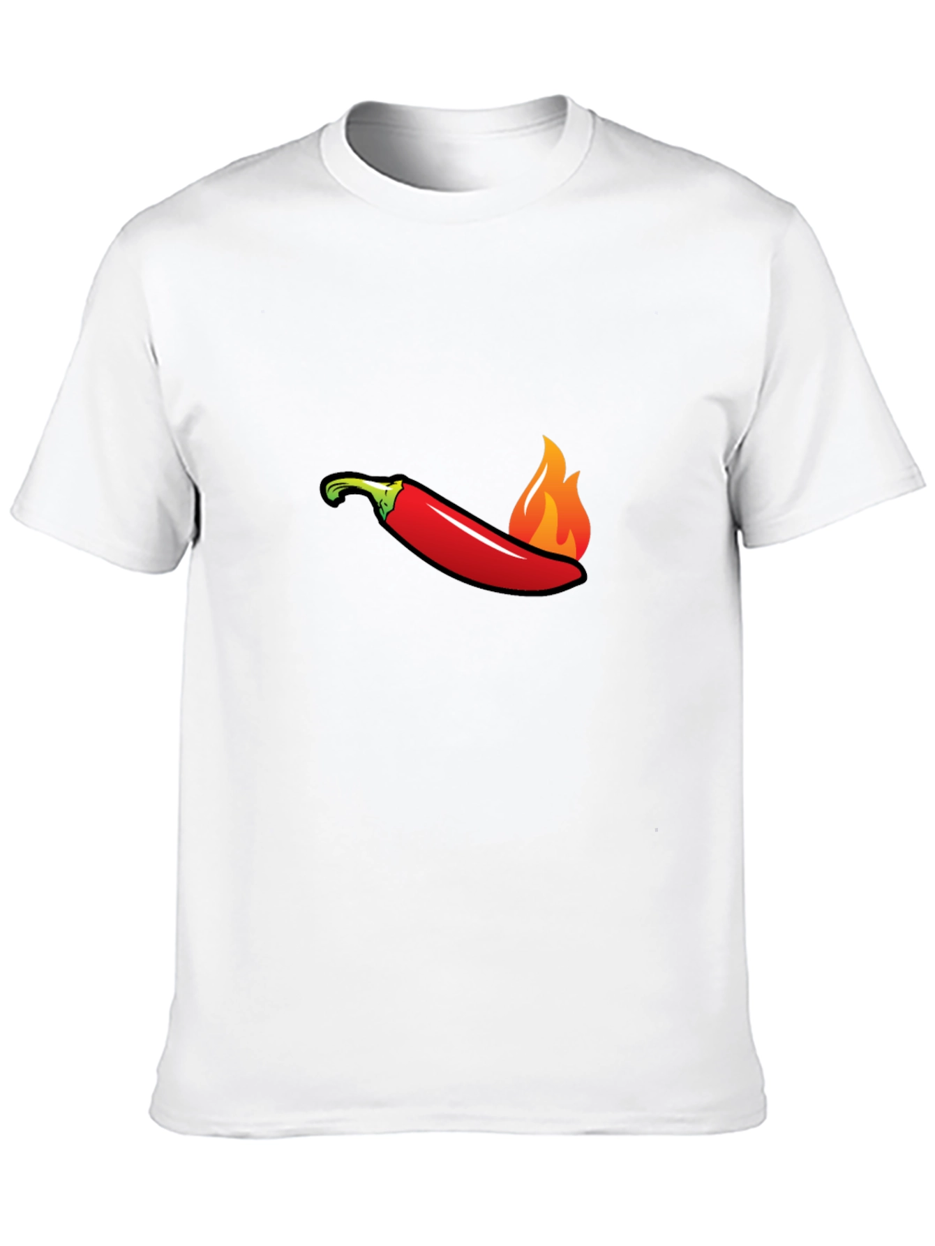 Spicy Pepper Flames Graphic Tee - Hot Style!