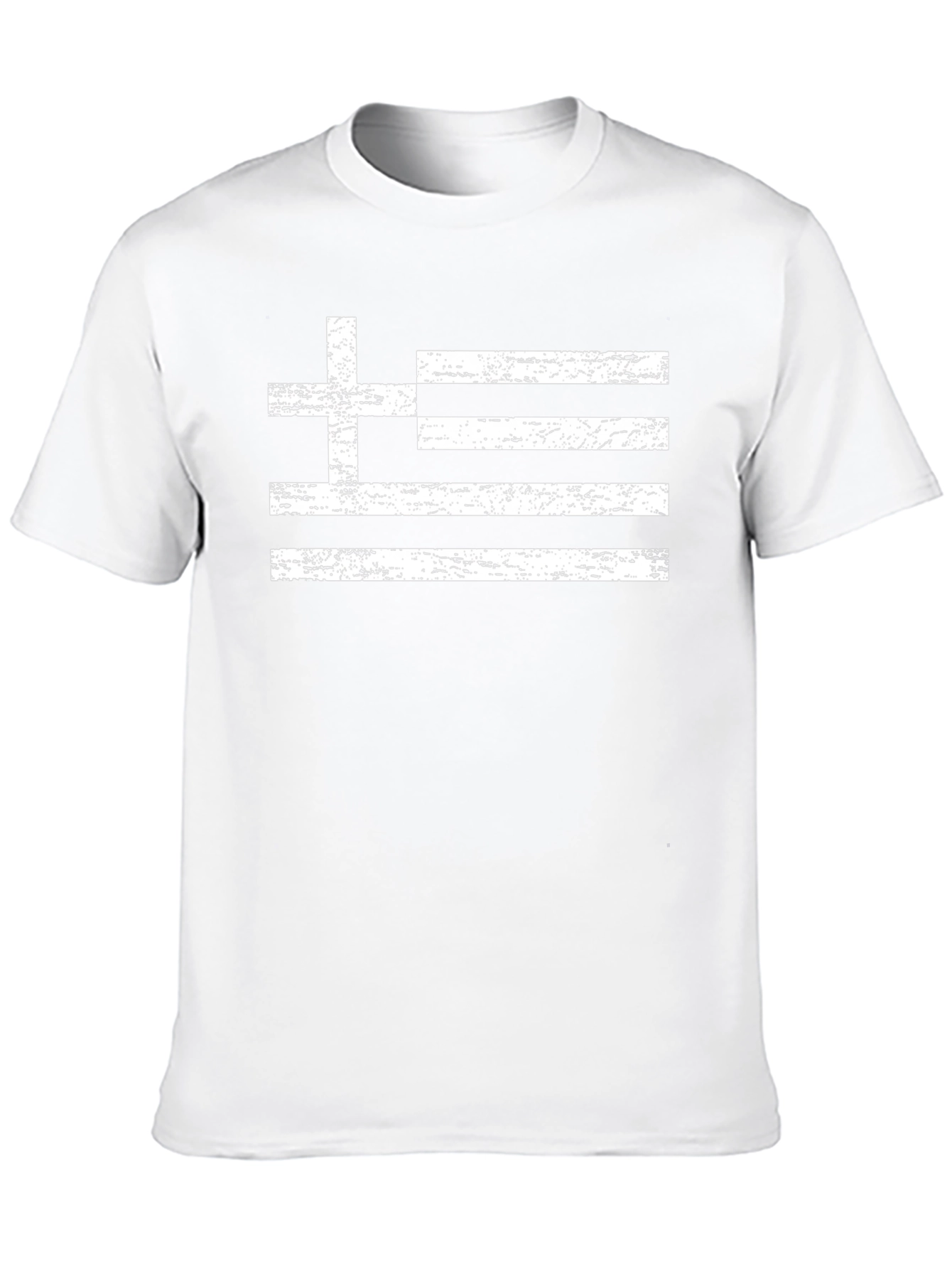 Greek Flag T-Shirt - Distressed Style Tee