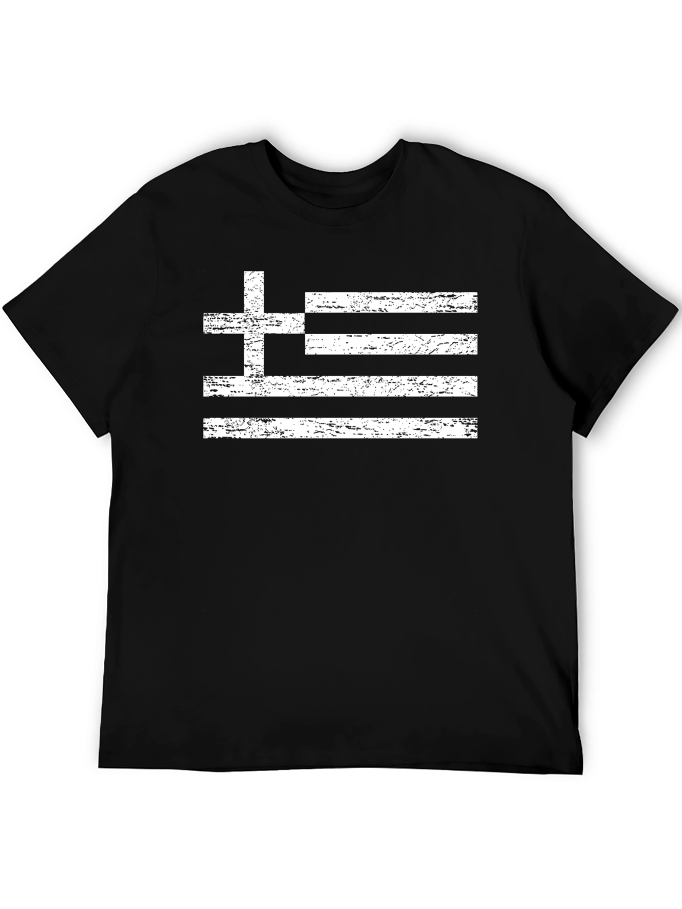 Greek Flag T-Shirt - Distressed Style Tee