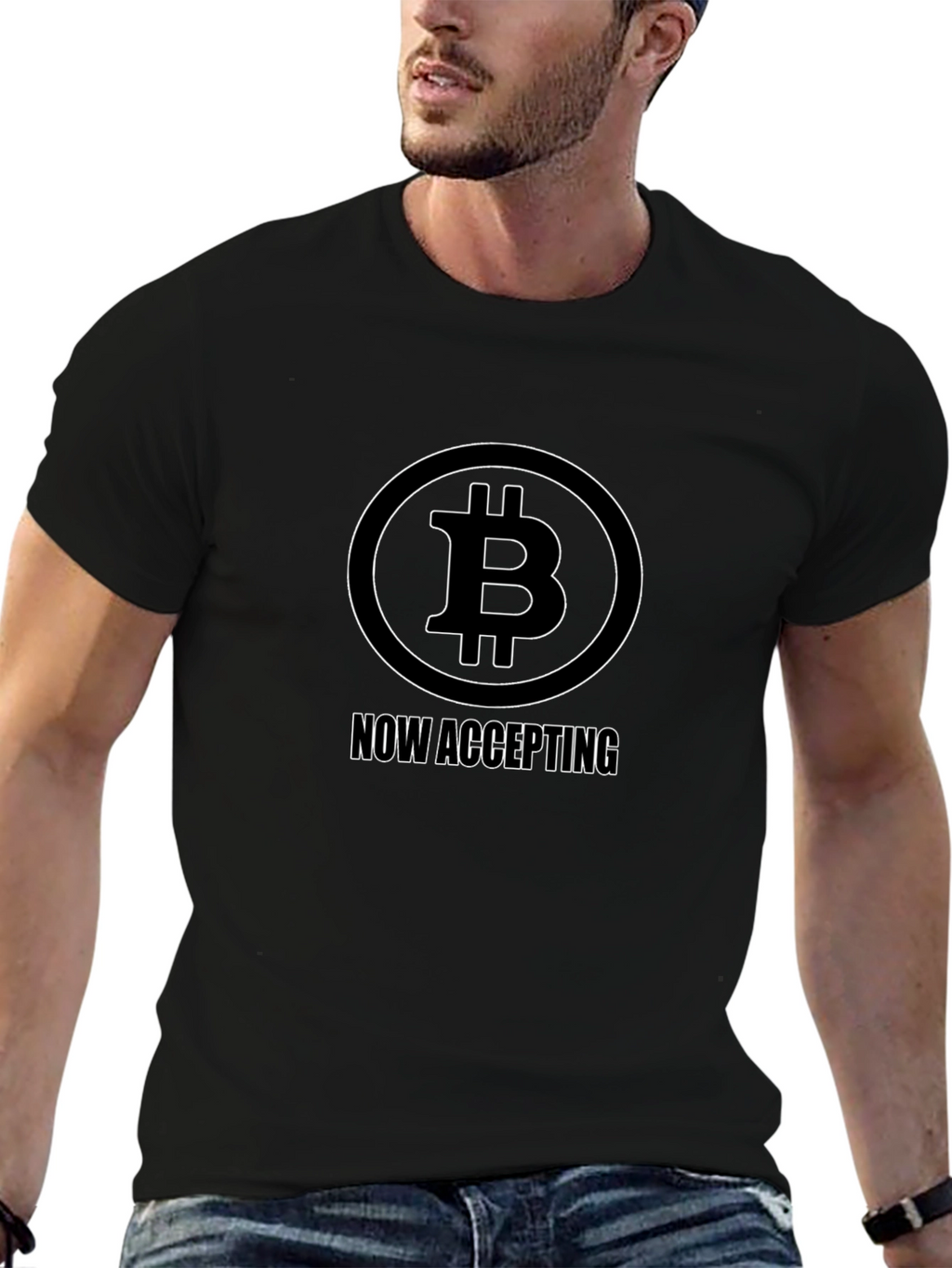 Bitcoin Accepted Here T-Shirt Crypto Fan