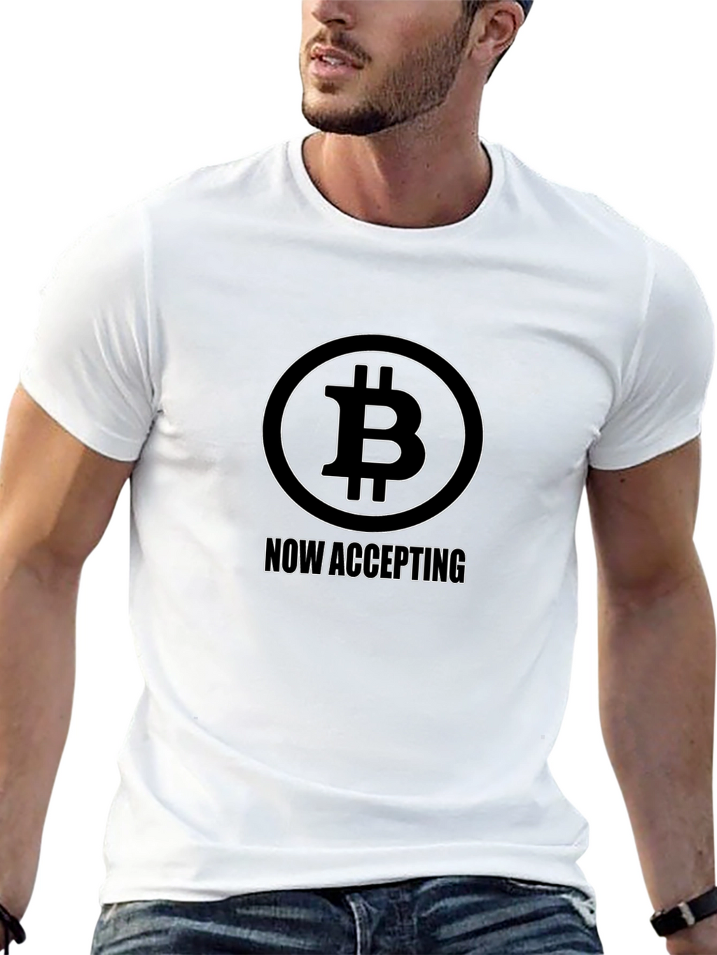 Bitcoin Accepted Here T-Shirt Crypto Fan
