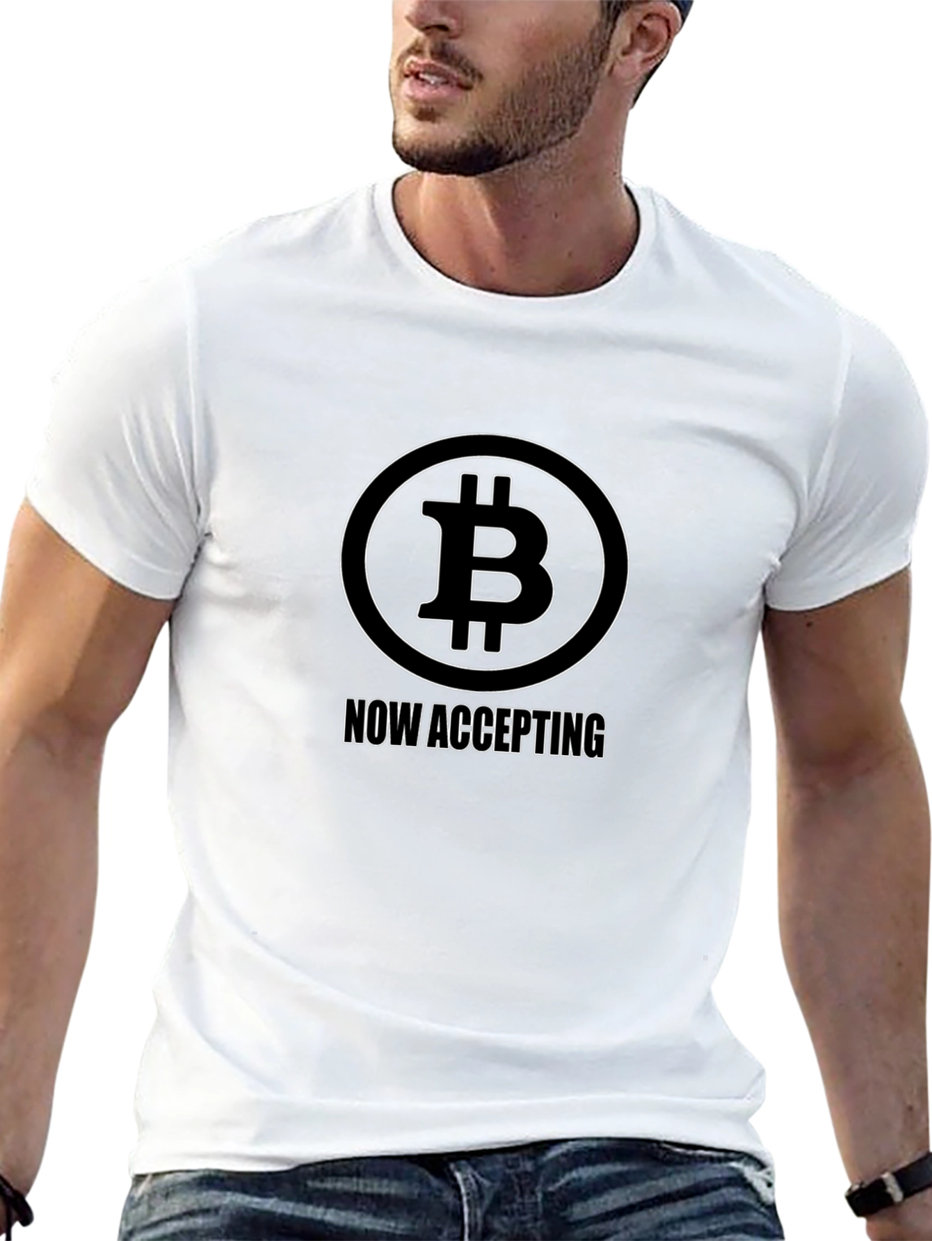 Bitcoin Accepted Here T-Shirt Crypto Fan