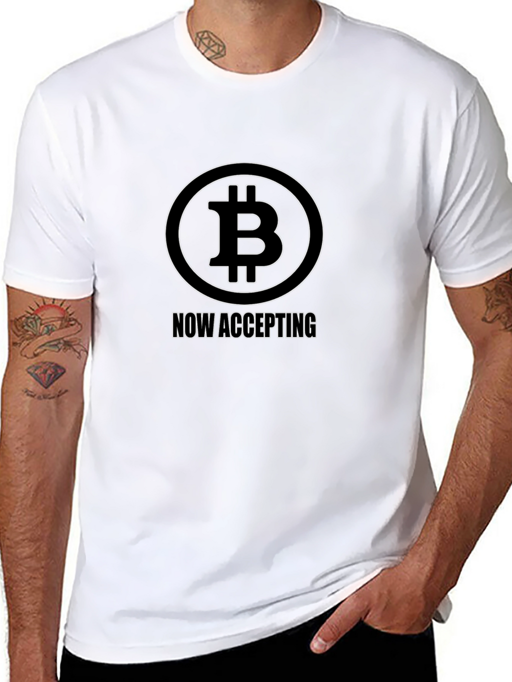 Bitcoin Accepted Here T-Shirt Crypto Fan