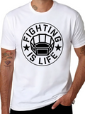 Fighting Is Life Black Graphic Tee