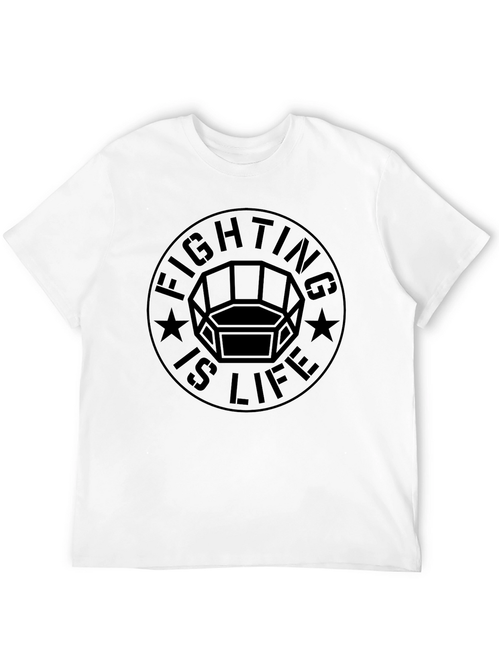 Fighting Is Life Black Graphic Tee