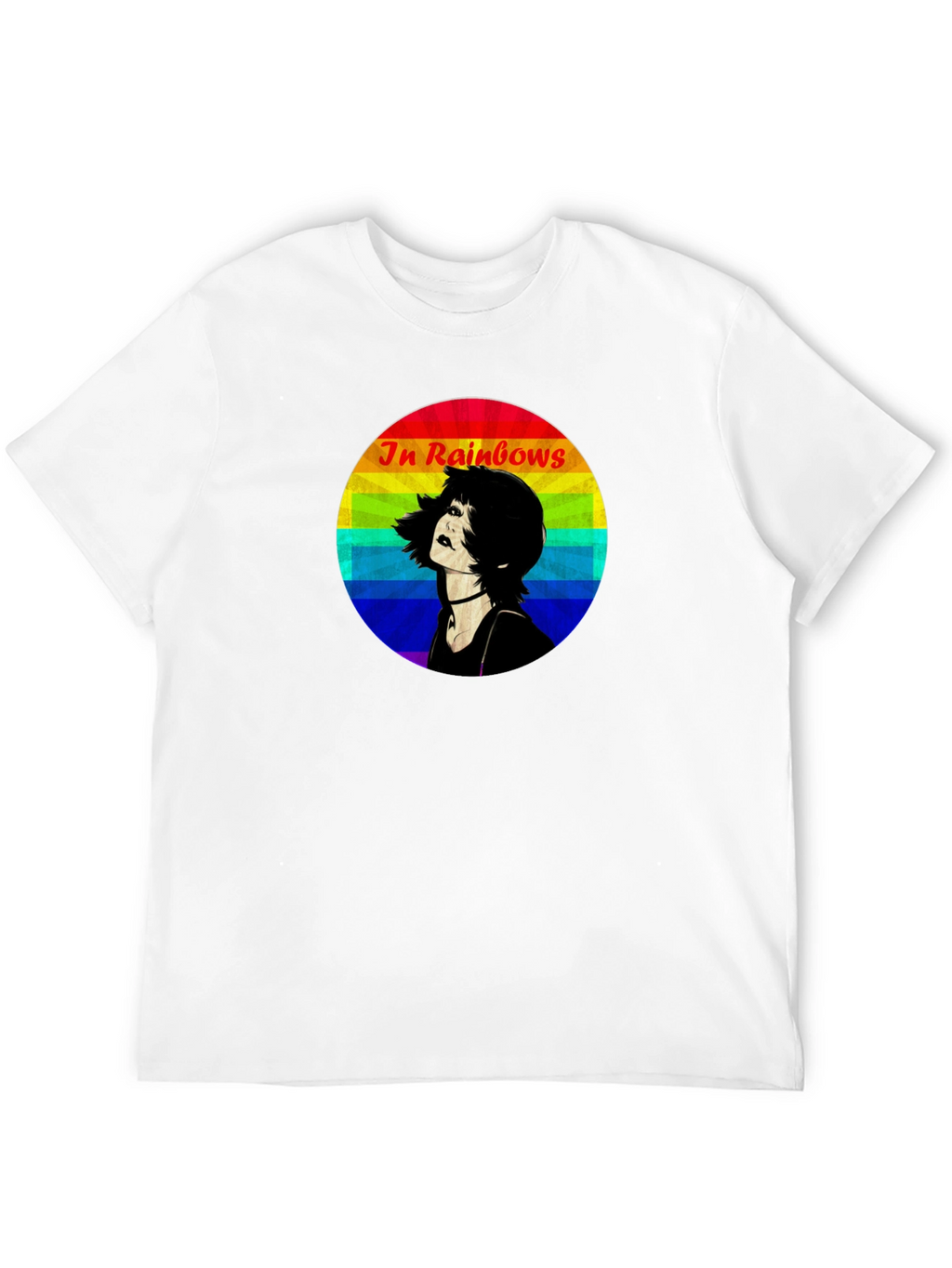 In Rainbows Graphic Tee - Black Cotton T-Shirt
