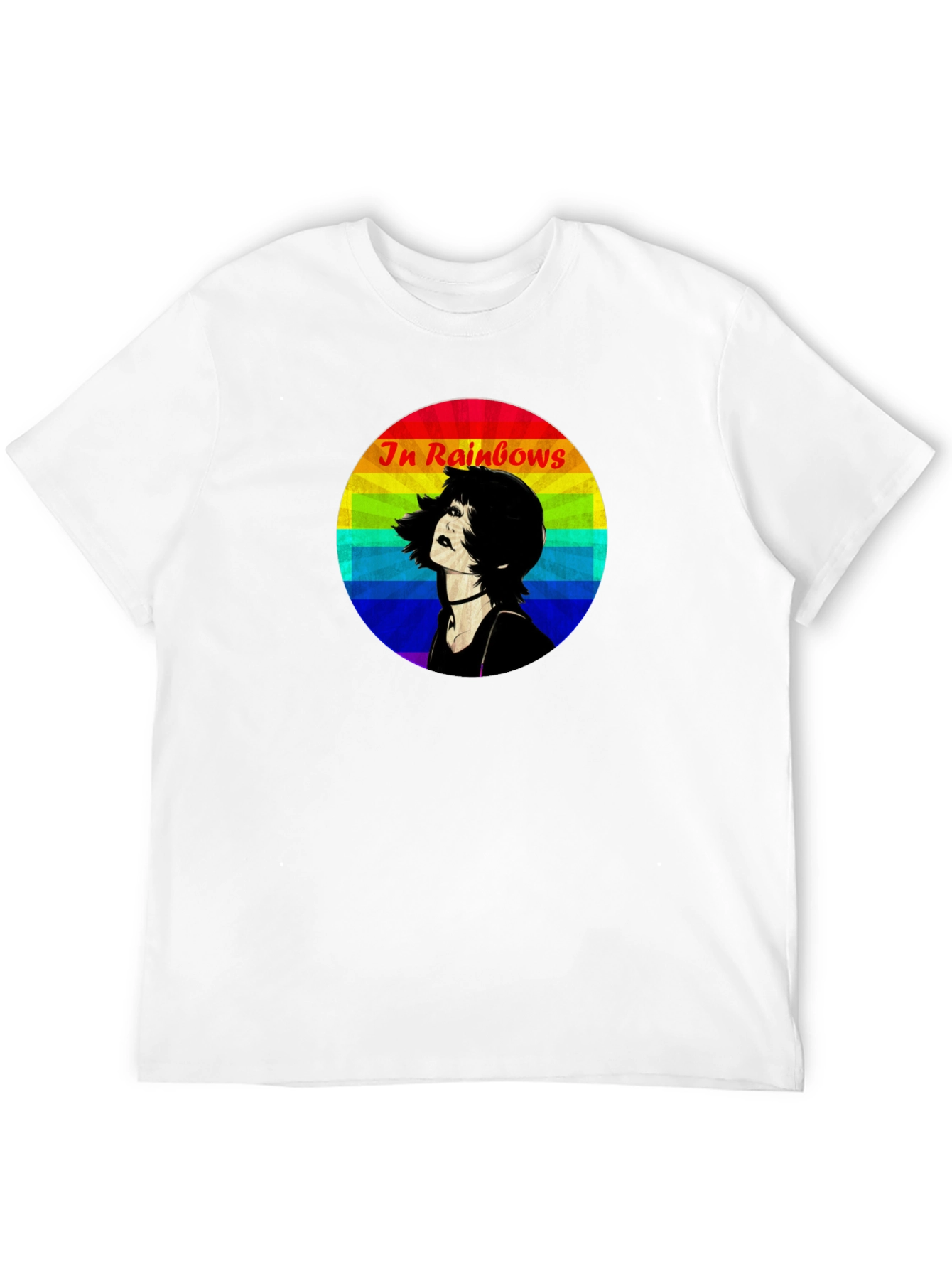 In Rainbows Graphic Tee - Black Cotton T-Shirt