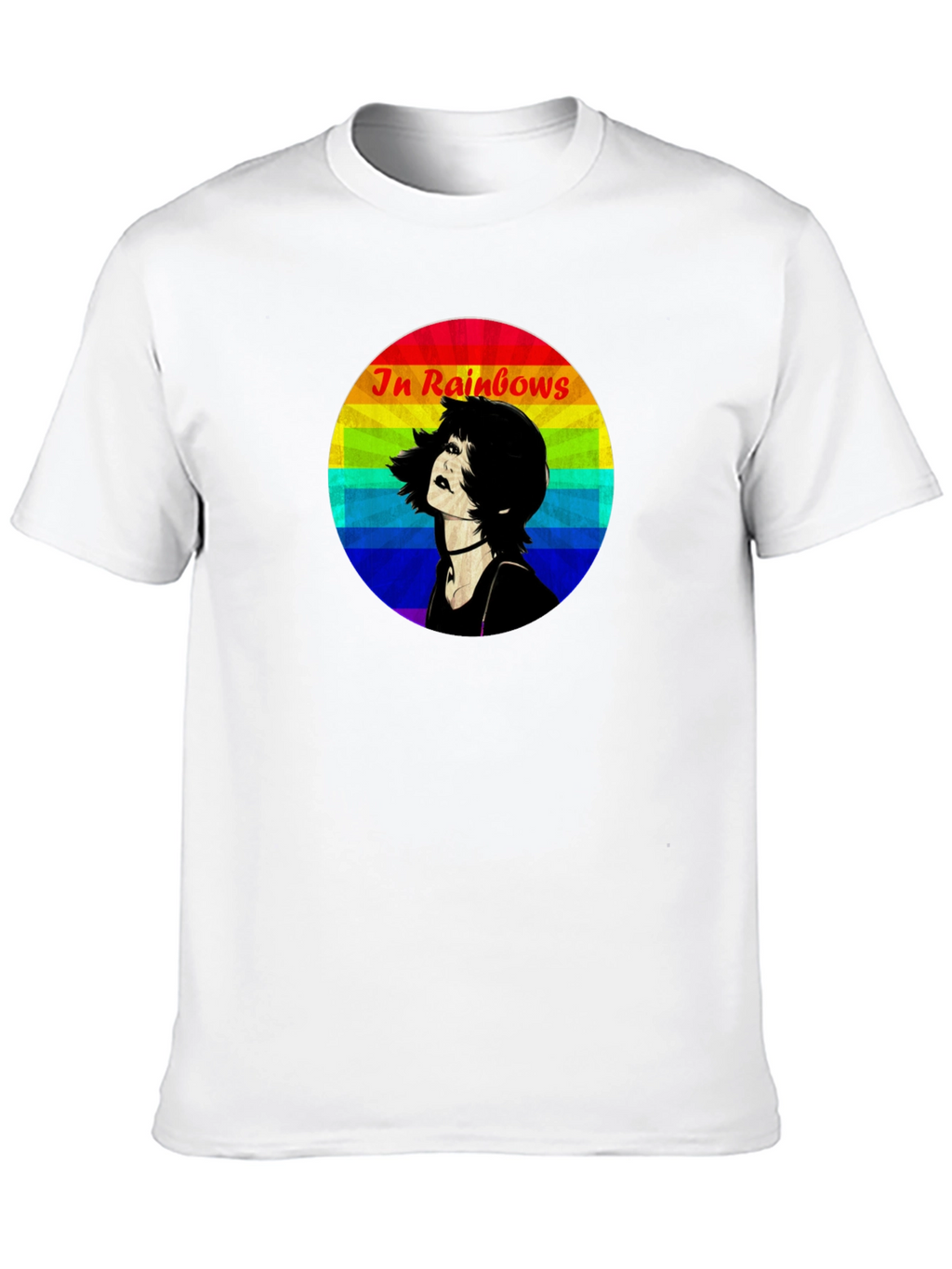 In Rainbows Graphic Tee - Black Cotton T-Shirt