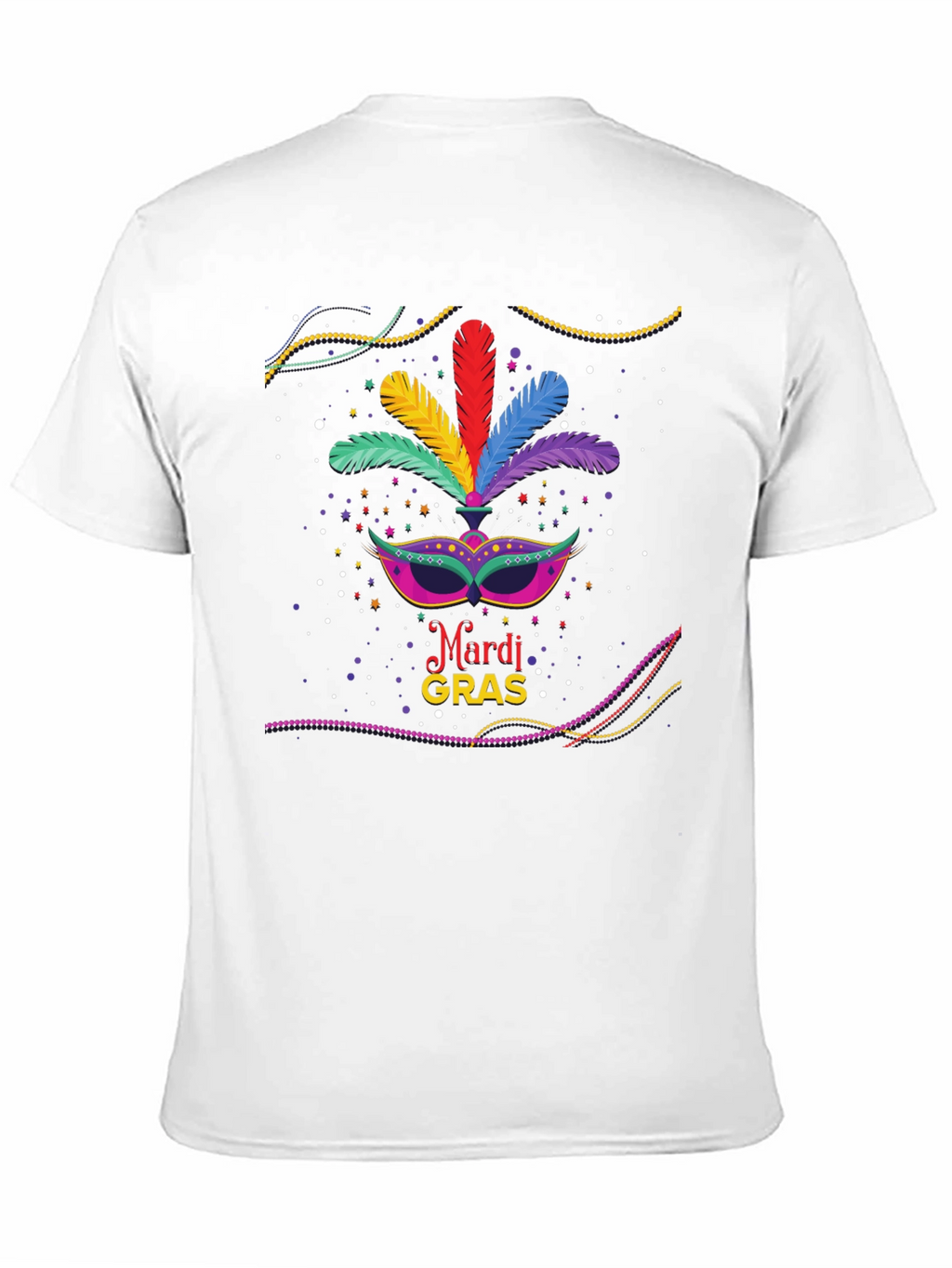 Mardi Gras Mask Graphic T-Shirt