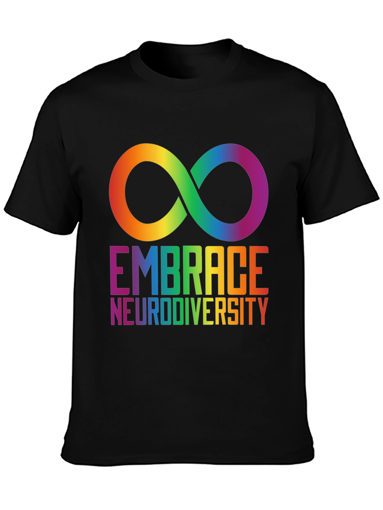 Embrace Neurodiversity Rainbow Infinity Symbol T-Shirt